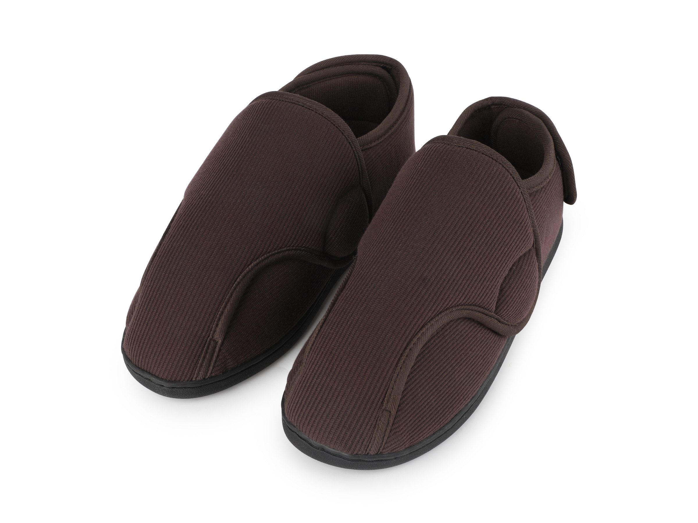 TIESTRA Damen Herren Schuhe Extra Weit mit Klettverschluss Breit, Hausschuhe Klettstiefel Senioren Schuhe, Memory Foam Sohle für Geschwollene Füße Gr.37-47