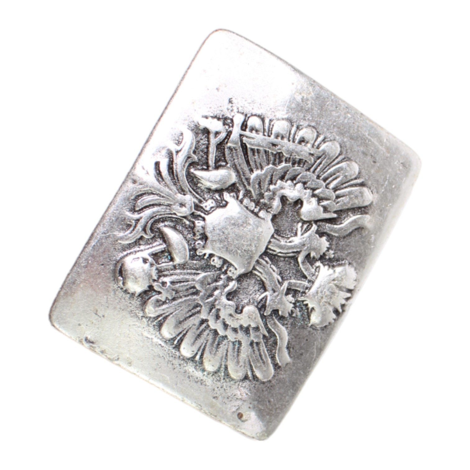 FRONHOFER Gürtelschnalle 17711 (1-St) Koppelschnalle Tracht für 4 cm Gürtelriemen, versilbert, Doppeladler