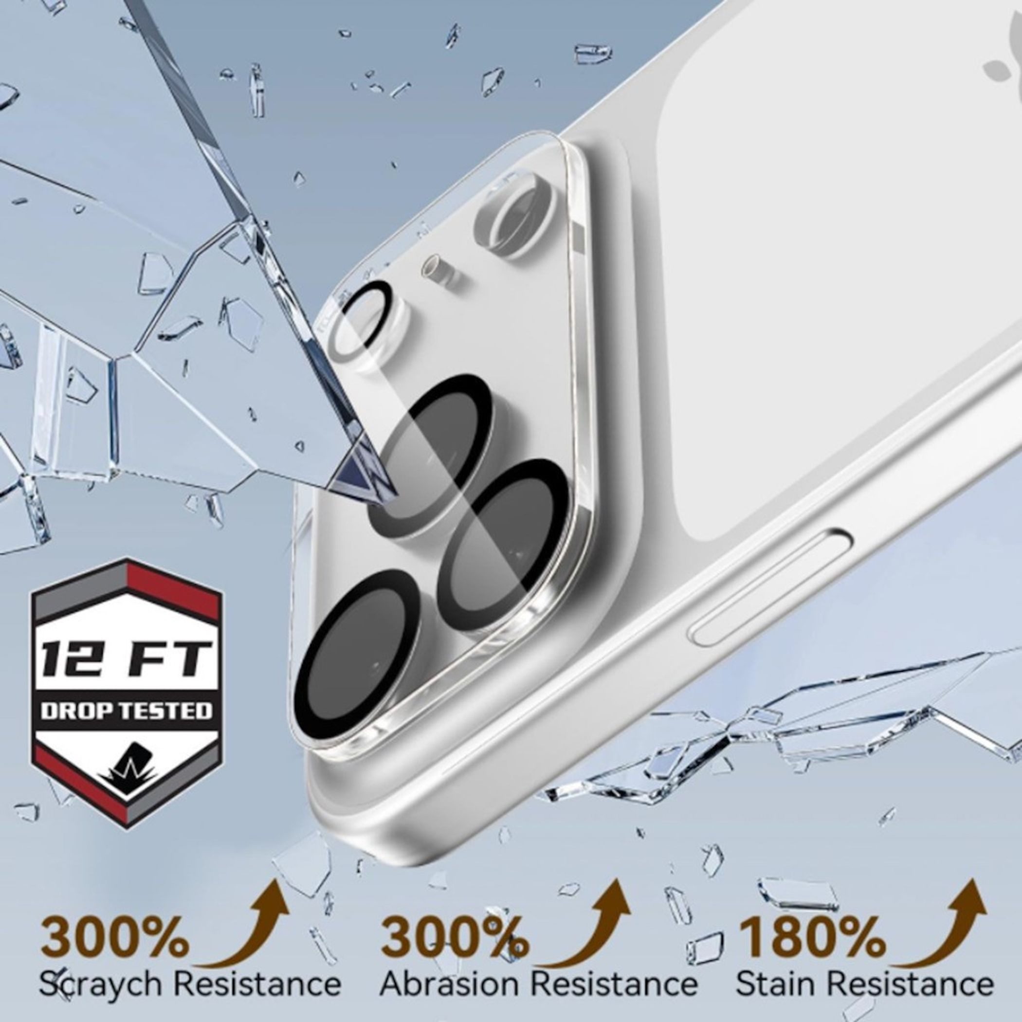 Wigento Kameraschutzglas Linsenschutz für Apple iPhone 18 Pro Max 9H Hartglas Komplettschutz für Apple iPhone 18 Pro Max, AR Reflexionstechnologie, Case Friendl – Bild 3 von 5