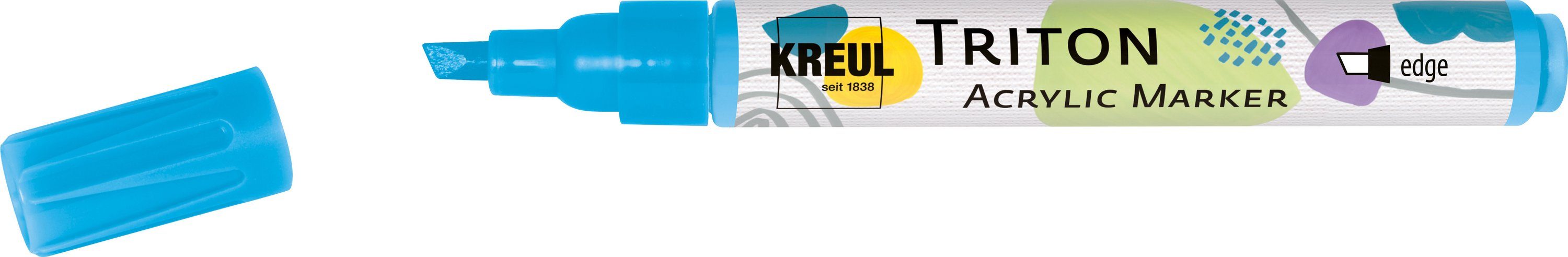 Kreul Marker Triton Acrylic Marker EDGE, Strichstärke 1 - 4 mm Lichtblau