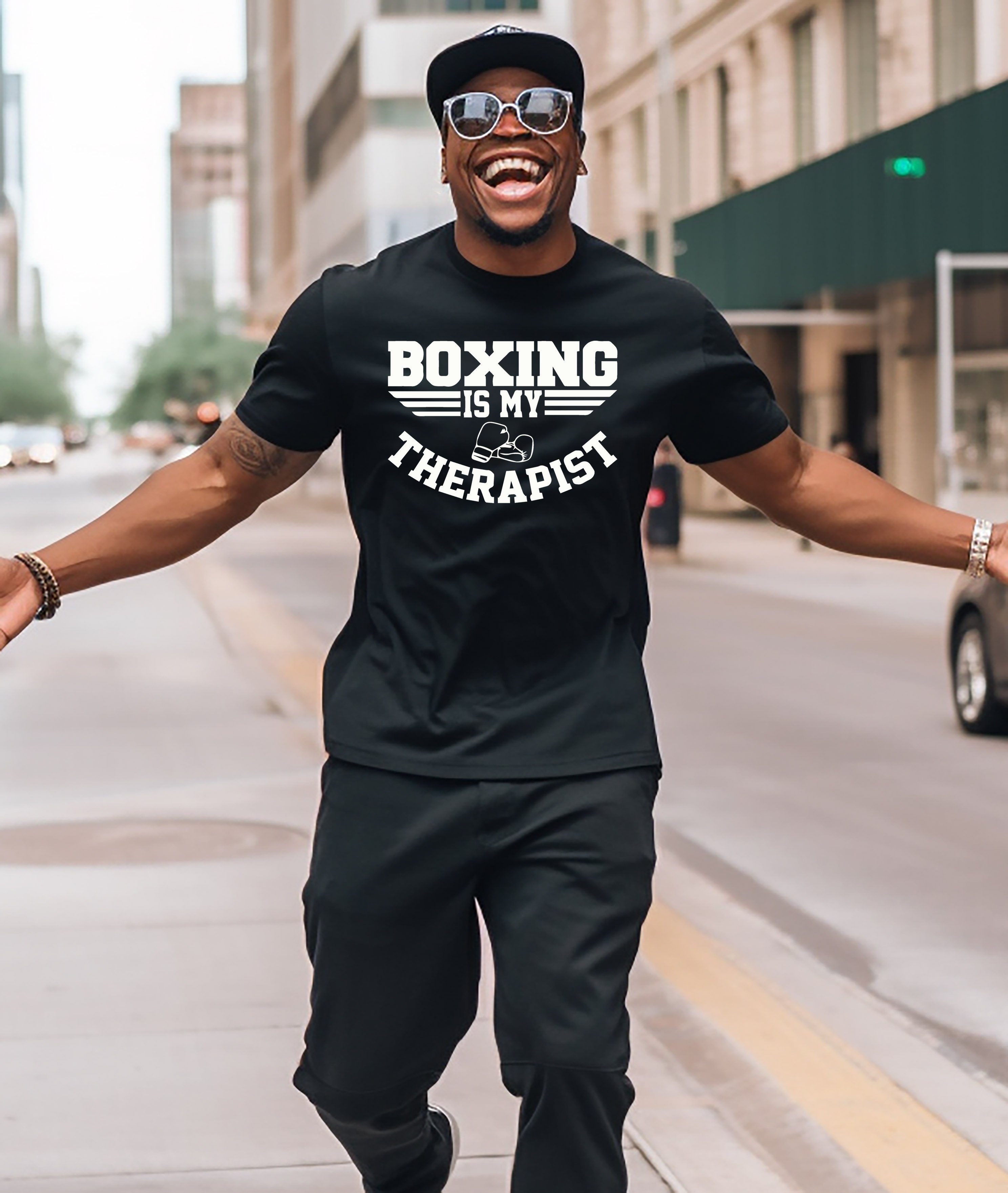 Print-Shirt Herren Boxen Boxsport Outdoor Kampfsport Streetwear Outdoor Sport