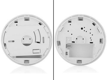 Setpoint Rauchmelder (Brandmelder mit 1 Jahres Batterie & Magnethalter, Weiß, Ø 10cm)