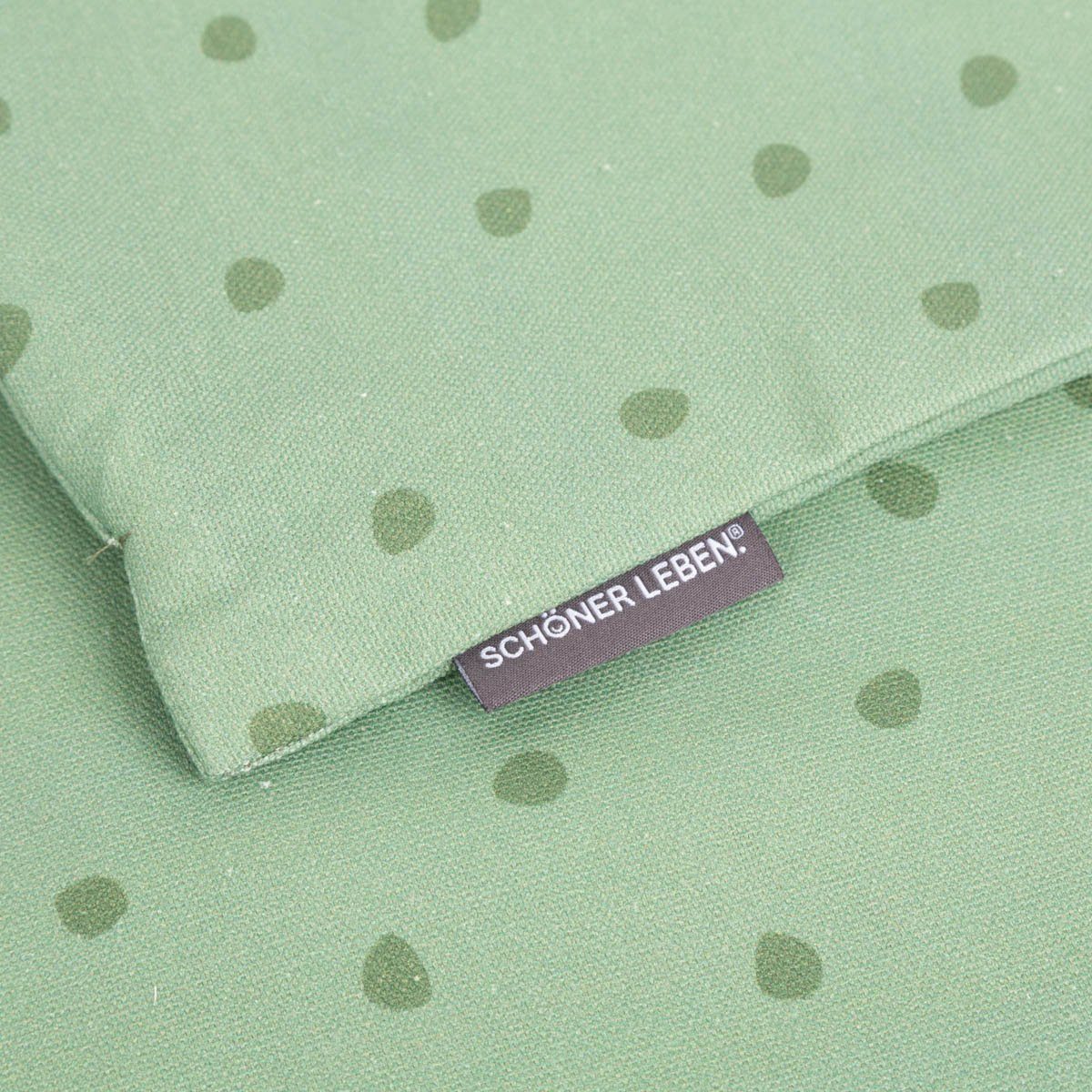 SCHÖNER LEBEN. Dekokissen Kissenhülle Punkte grün von