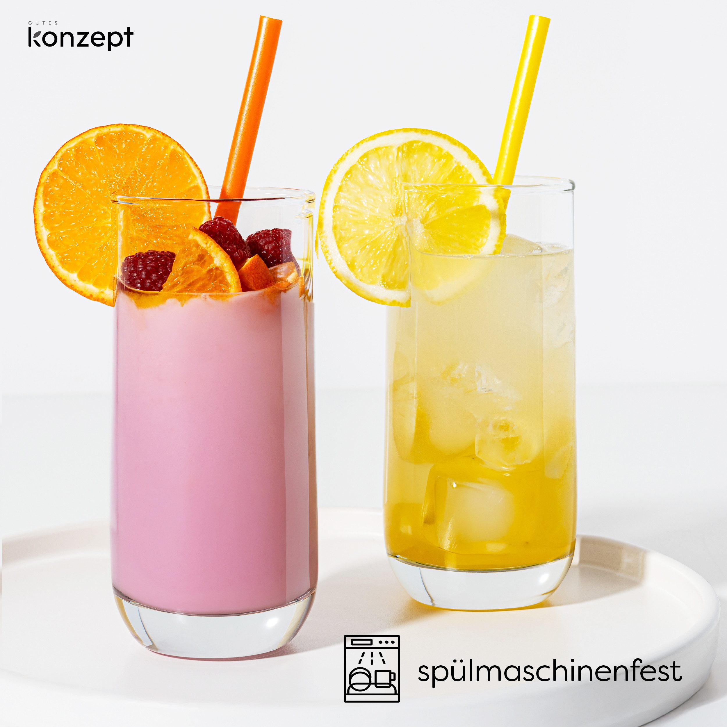 KONZEPT Cocktailglas Gläser Set 6/12 tlg, Wassergläser 300ml Longdrinkglas hoch transparent, 12-tlg., In Europa hergestellt, Multifunktional, Hohe Qualität und  – Bild 5 von 5