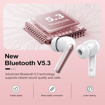 Lekaby Bluetooth 5.3 Kabellos mit 4 ENC Mikrofon 48 Std Spielzeit Tiefer Bass In-Ear-Kopfhörer (Kaffeevollautomat Siemens: Perfekter Kaffeegenuss auf Knopfdruck, ganz nach Ihrem Geschmack., 2024 Neue Ohrhörer IP7 Wasserdicht Wireless mit LED-Anzeige USB-C)