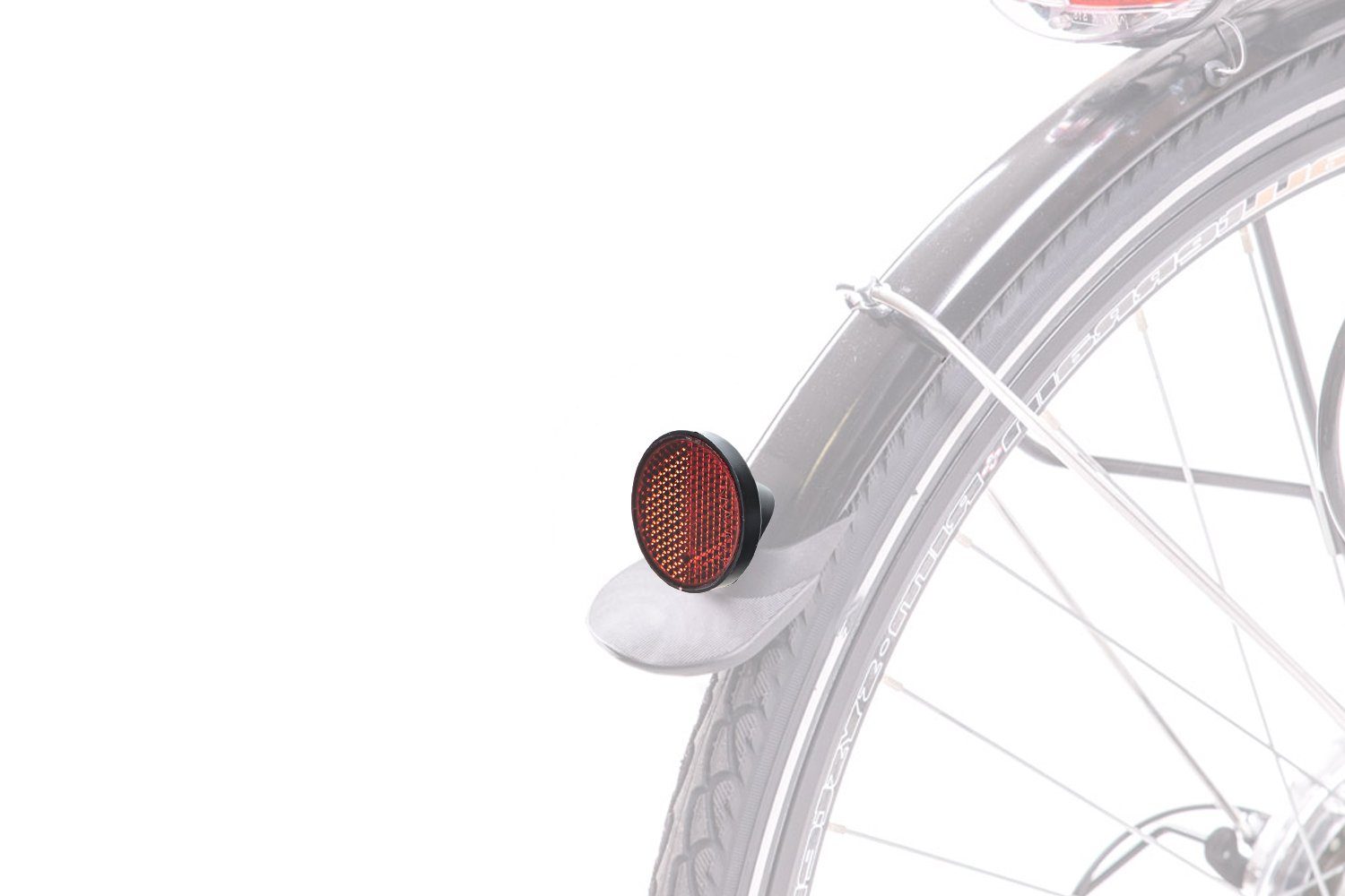 Fahrrad Rückstrahler rot für Schutzblechmontage mit E Prüfzeichen - K, 3,28  €