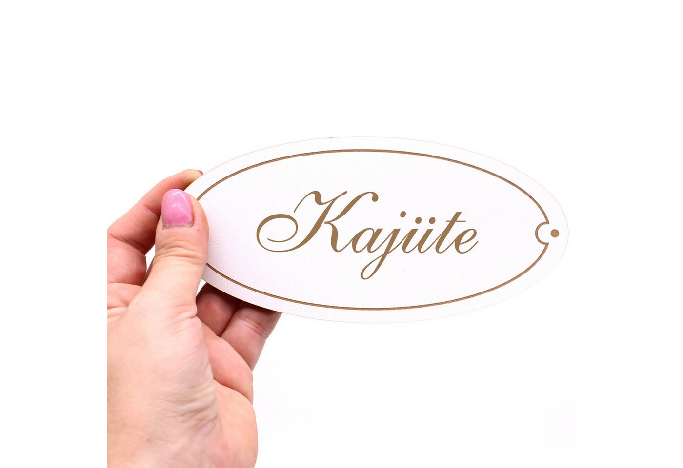 Thumbnail - Dekolando Hinweisschild Türschild Oval - Kajüte - Schild 15 x 7 cm - Schilder Türschilder, (1 St)
