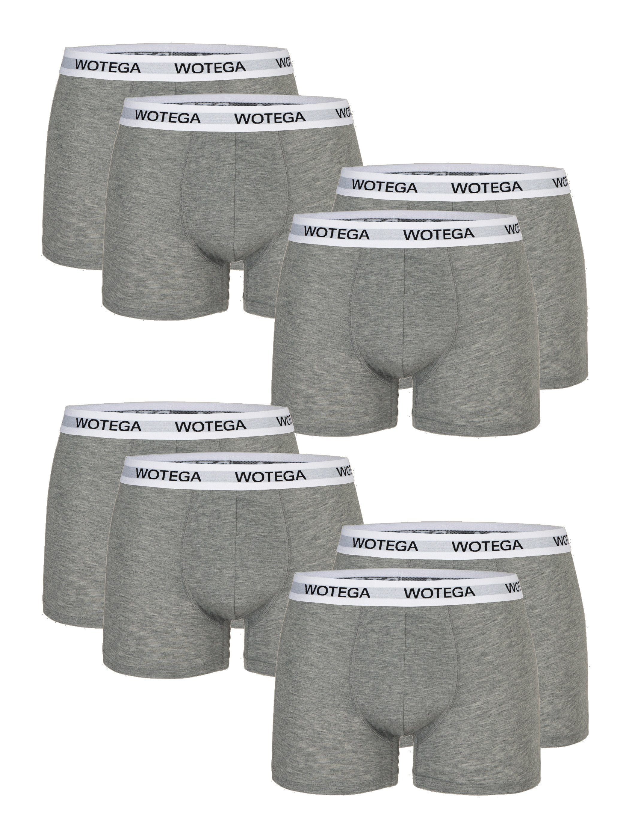 WOTEGA Boxershorts Joe (Spar-Set, 8er-Pack) moderne Baumwoll Unterhosen exklusiv im 8er Pack Grau (Lilac Gray 163905)