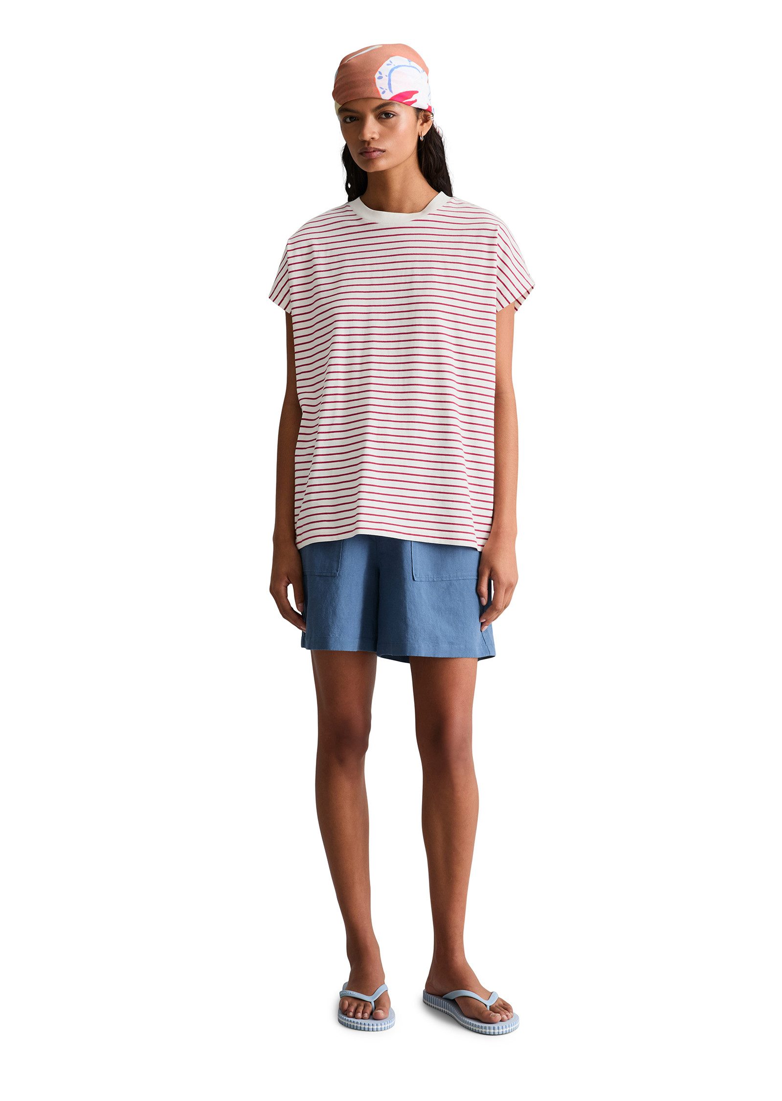 T-Shirt relaxed aus Baumwoll-Single-Jersey