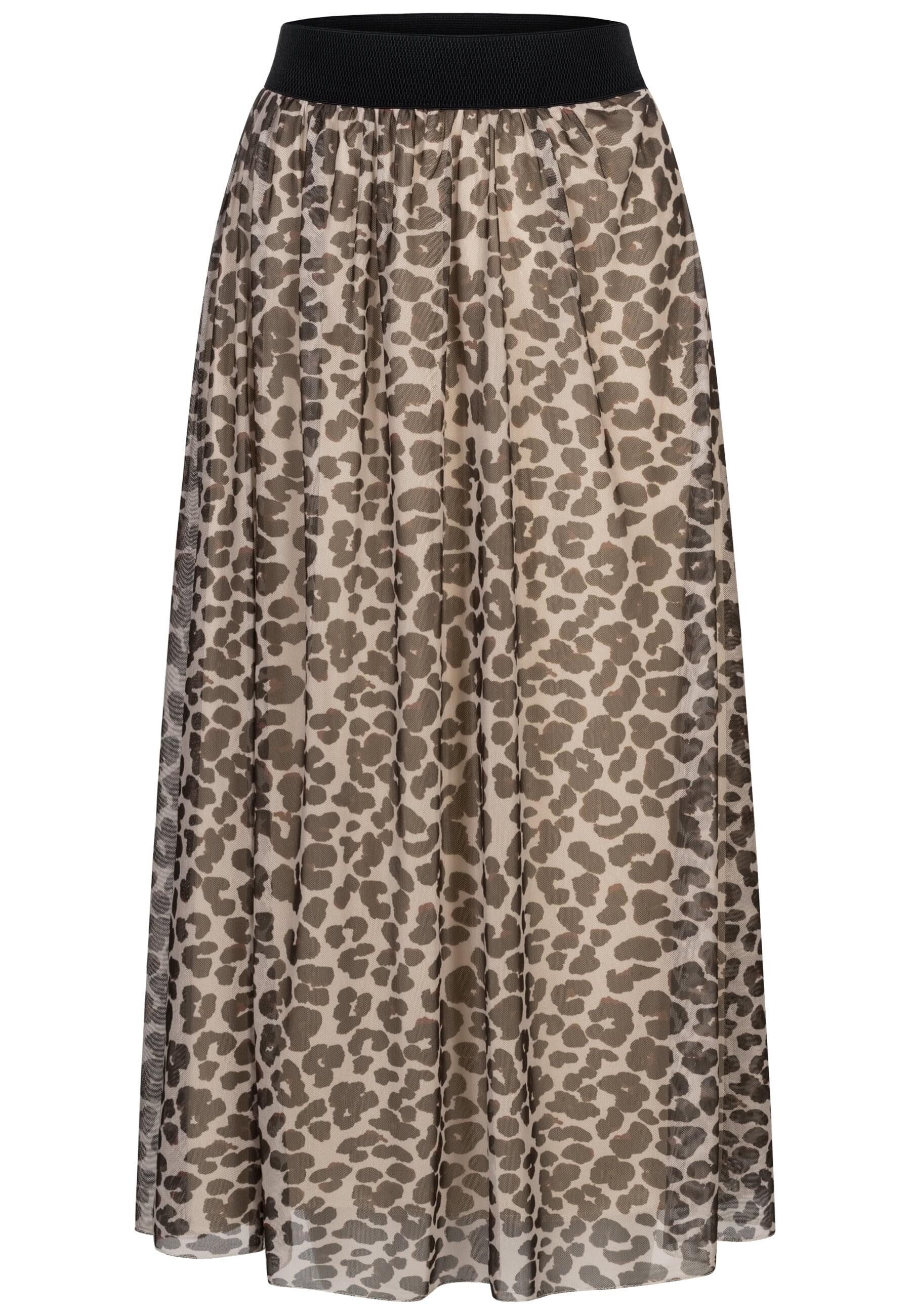 CLOUD 5IVE Sommerrock CLOUD 5IVE Longform Rock mit Leoprint und Gummiband ( günstig online kaufen