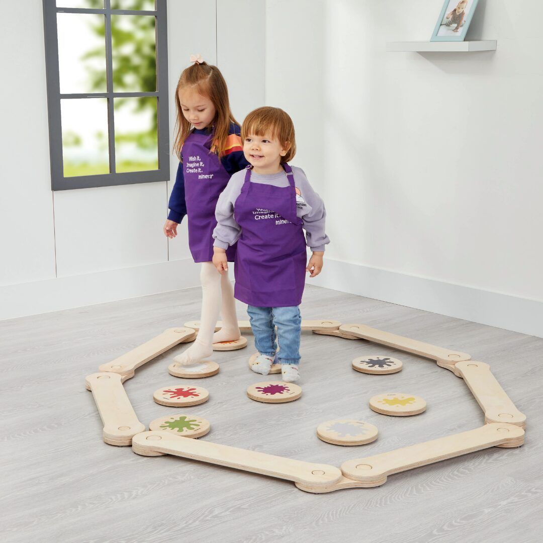 COZYCOLLECTIONS Balancetrainer Montessori Balancierbalken 6-tlg., Naturholz, 2–8 Jahre, Montessori: 6-teilig modular – Balance, Koordination & Mut trainieren