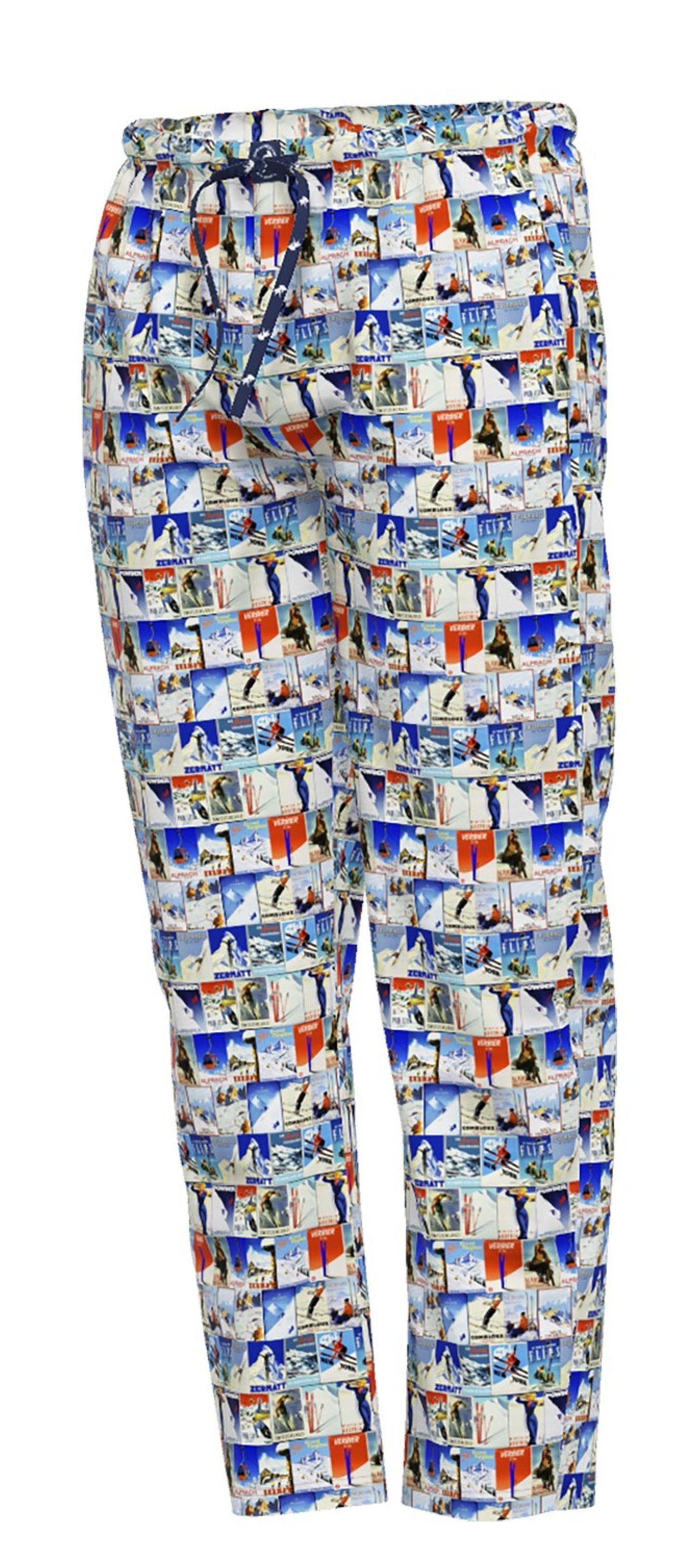 A Fish named Fred Pyjamahose Herren Schlafanzughose modisch (1-tlg) Baumwolle Modisches Design