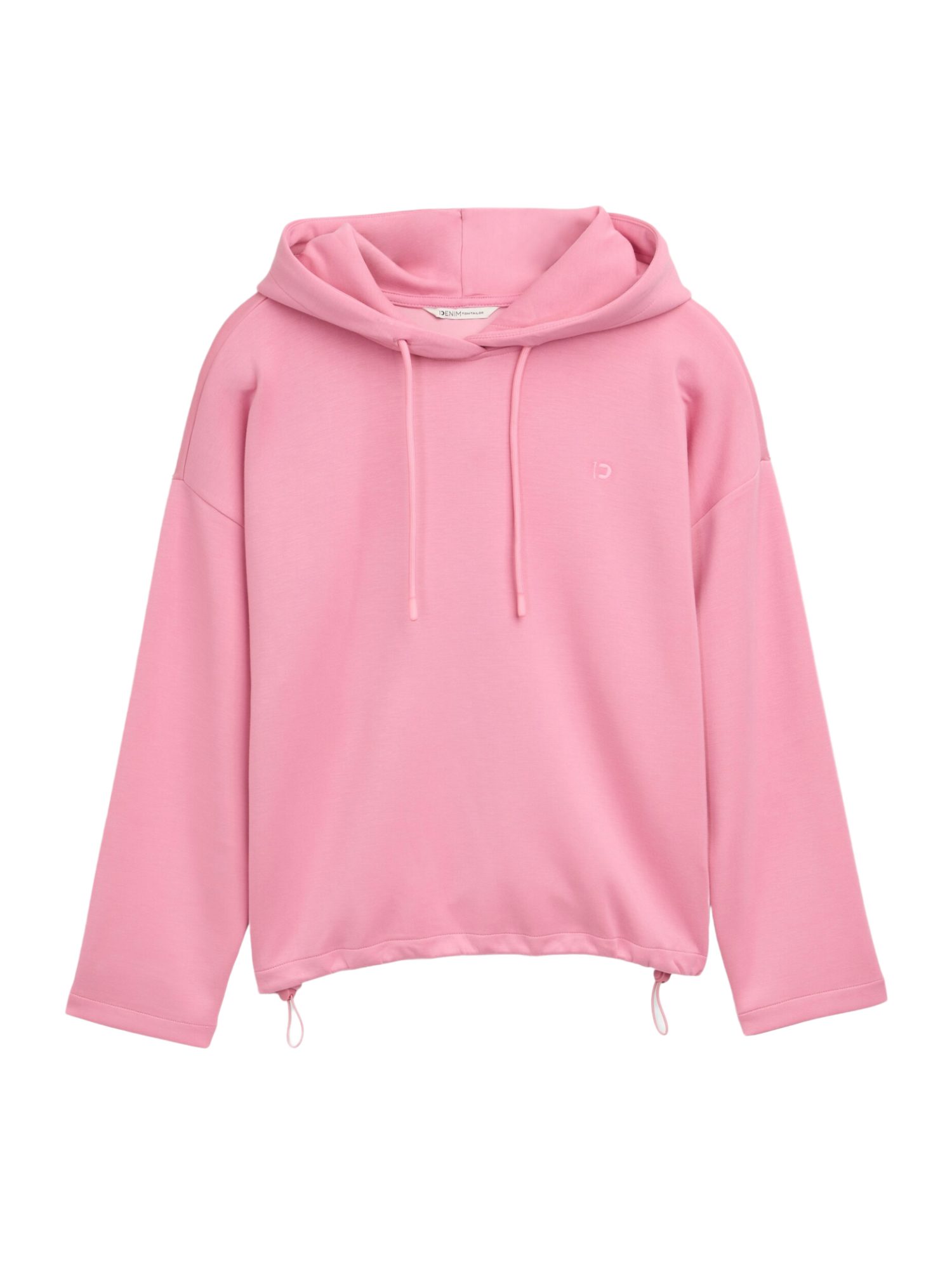 TOM TAILOR Denim Hoodie H rosa,Freizeit,Polyester,Unifarben,Stehkragen,Lang,Loose Fit