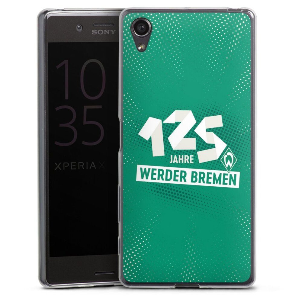 DeinDesign Handyhülle 125 Jahre Werder Bremen Offizielles Lizenzprodukt, Sony Xperia X Slim Case Silikon Hülle Ultra Dünn Schutzhülle
