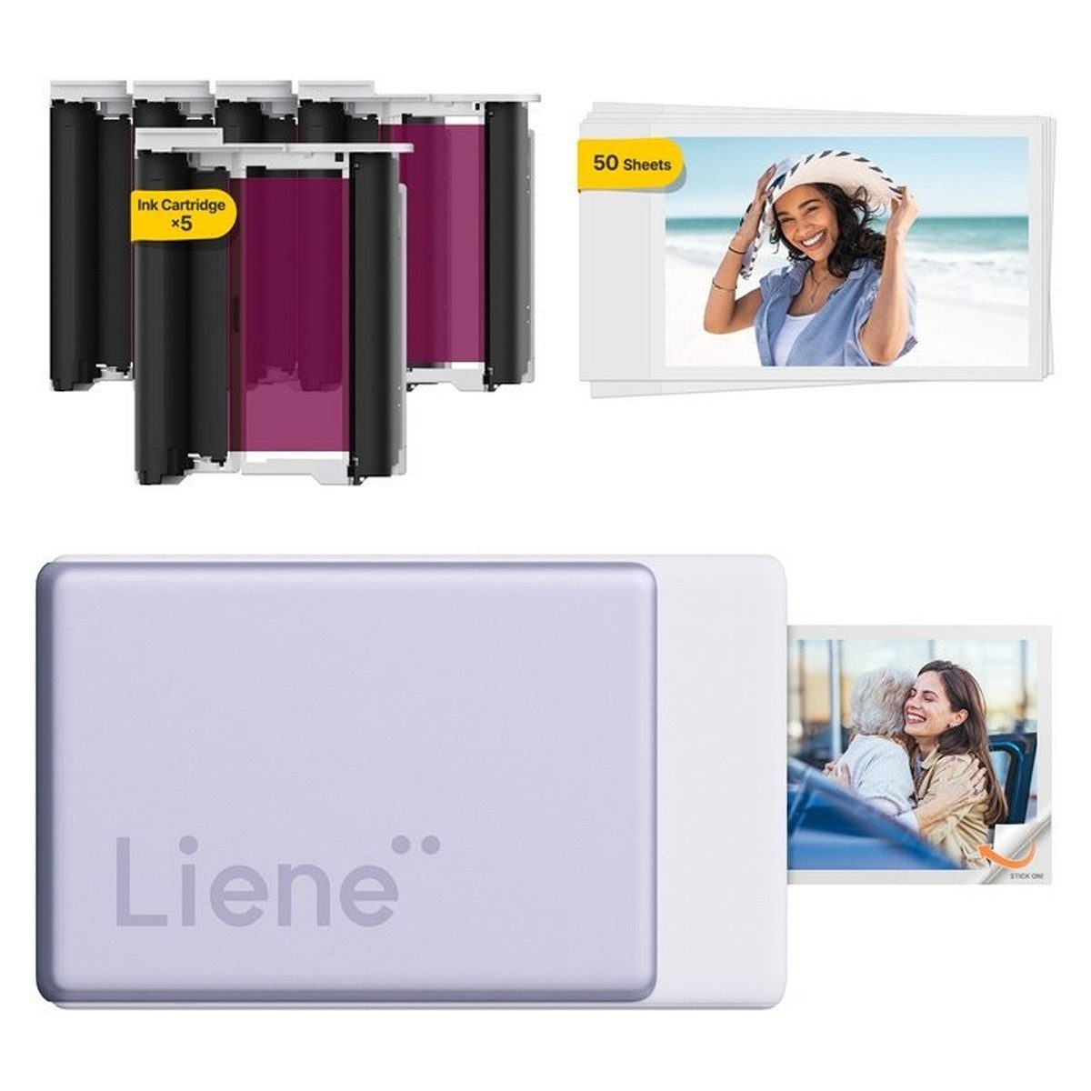 Liene LIENE Pearl N200 Pro 2x3" tragbarer Fotodrucker (lila) Fotodrucker