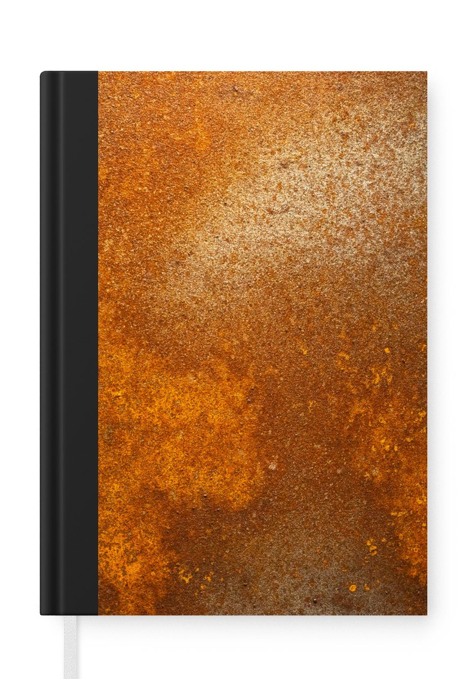 MuchoWow Notizbuch Metall - Rost - Orange - Vintage - Industriell, Journal, Merkzettel, Tagebuch, Notizheft, A5, 98 Seiten, Haushaltsbuch