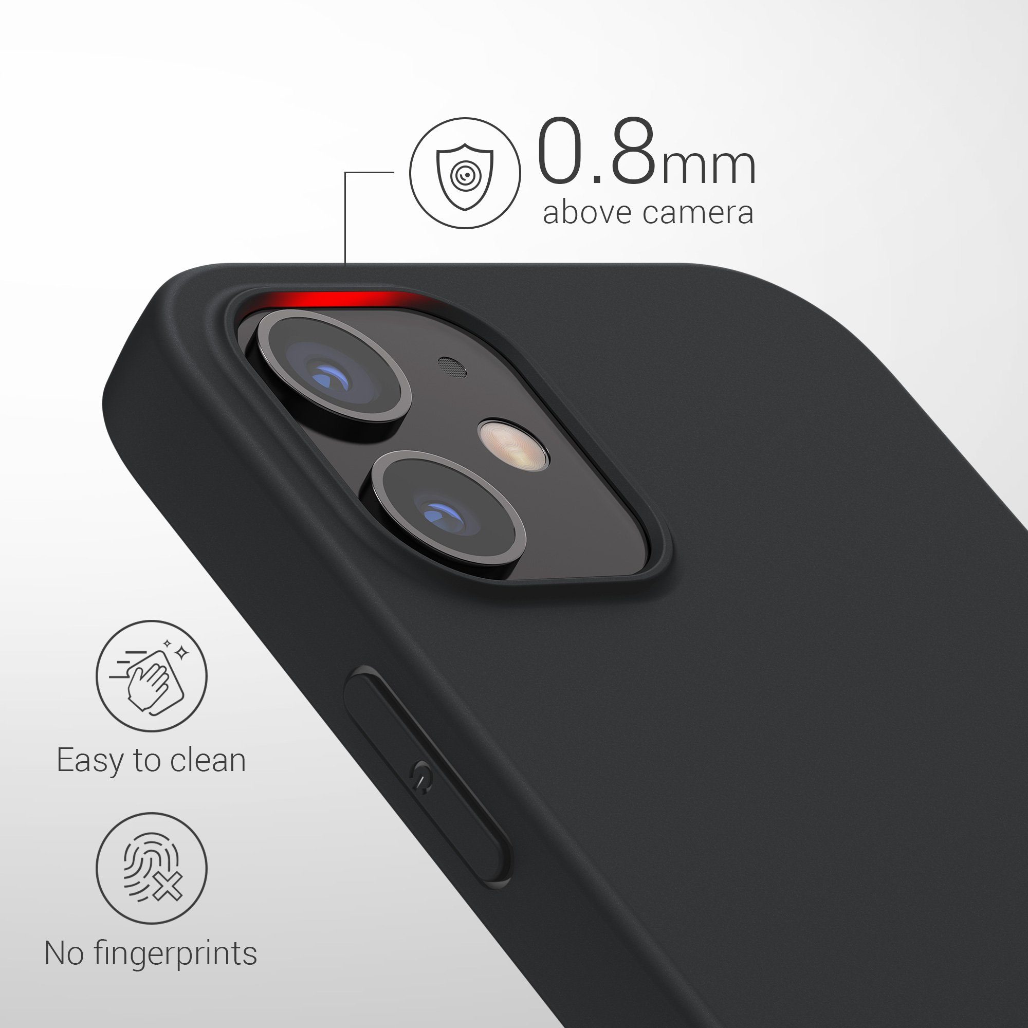 kwmobile Handyhülle Hülle für Apple iPhone 12 mini, Hülle Silikon - Soft Handyhülle - Handy Case Cover