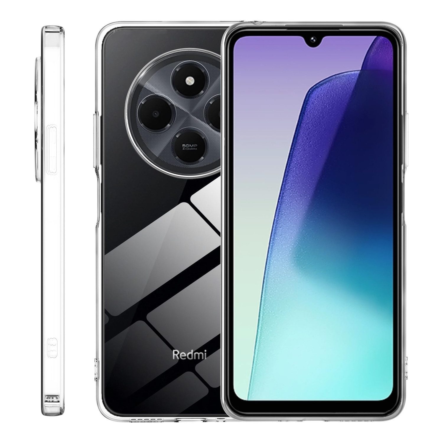 Handyhülle Für Xiaomi Redmi 14C Silikon TPU Schutz Handy Hülle Cover Transparent