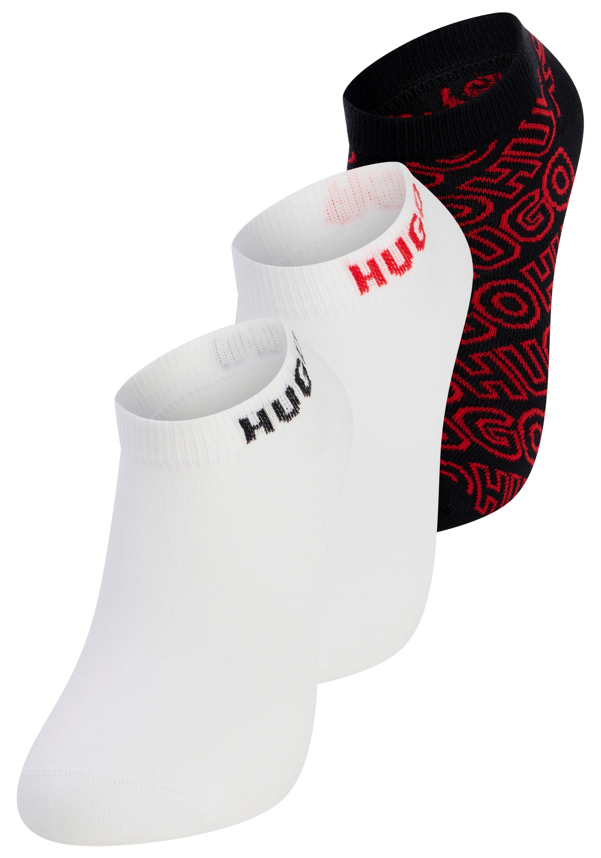 HUGO Kurzsocken 3P AS LOGO AOP CC