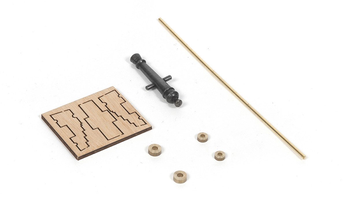 OcCre Modellbausatz Kanone Komplett 6x35 mm 1 Stk, (Zusatzartikel, 1-tlg., Schiffsbausatzzubehör), Made in Europe