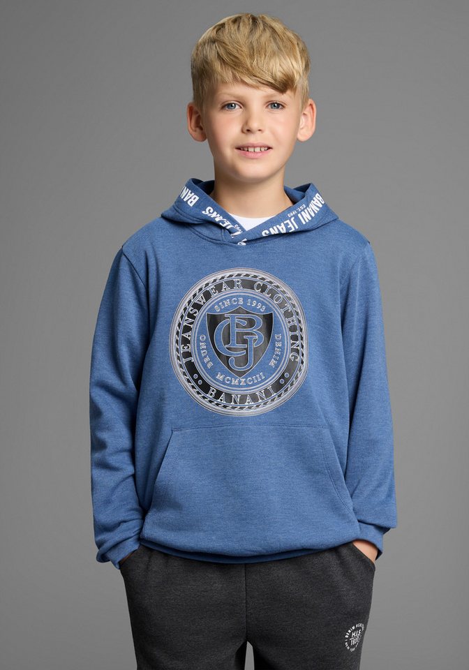 Bruno Banani Kapuzensweatshirt Hoodie mit Logo-Drucken für Jungen Für TEENS, Hoodie mit Logo-Drucken