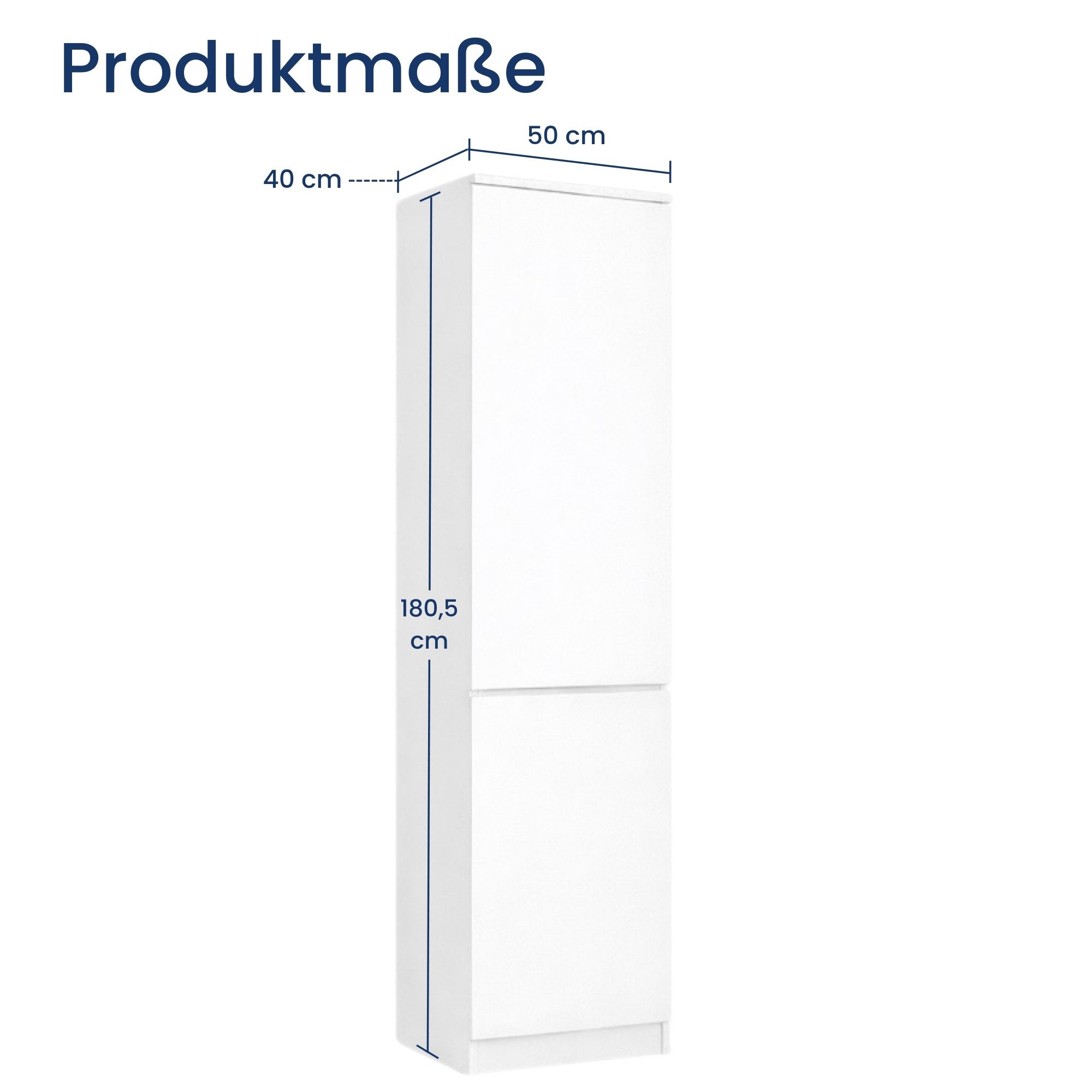 Home Collective Kleiderschrank Garderobenschrank Mehrzweckschrank Schrank platzsparend & vielseitig (50x40x180,5 cm (BxTxH), ideal für Schlafzimmer Flur & Arbei – Bild 2 von 5