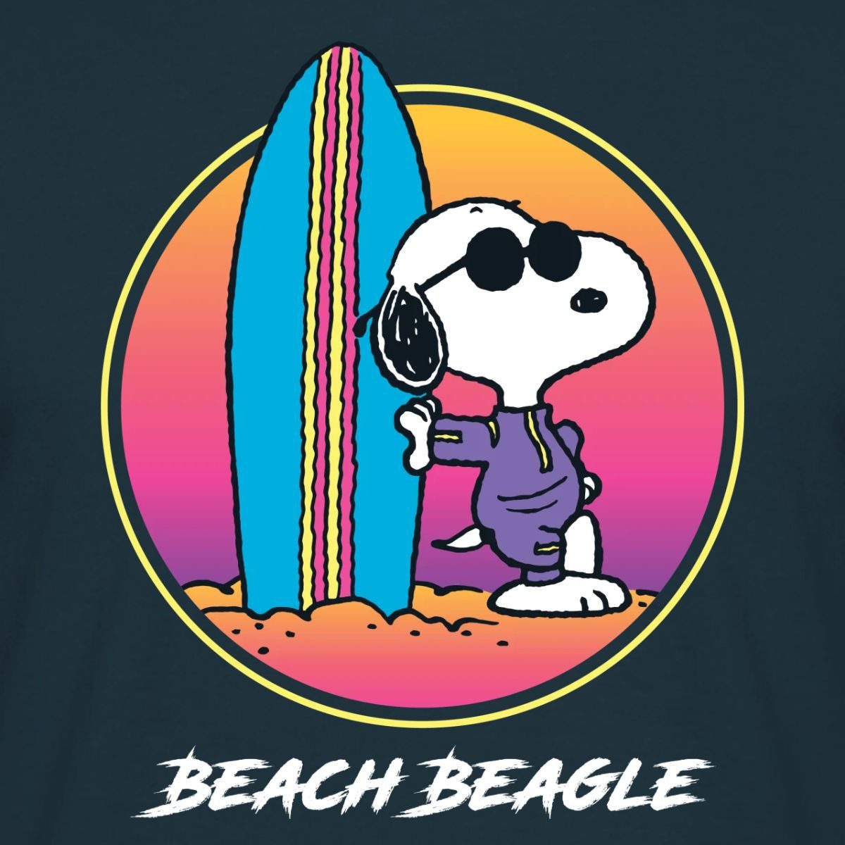 Spreadshirt T-Shirt Peanuts Snoopy Cool Surfen Strand Urlaub Männer T-Shirt (1-tlg)
