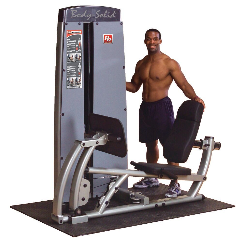 Body-Solid Kraftstation Beinpresse und Wadenmaschine Pro Dual, Ergonomischer Sitz mit 12 Positionseinstellungen