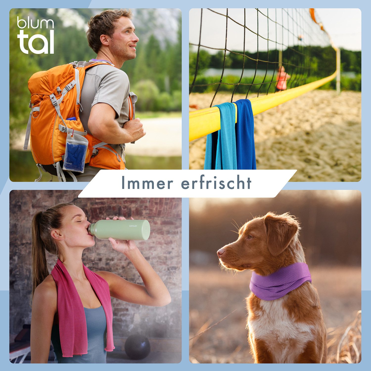 Blumtal Sporthandtuch mit Kühlfunktion aus Mikrofaser, 100x30 cm, (1-St), k günstig online kaufen