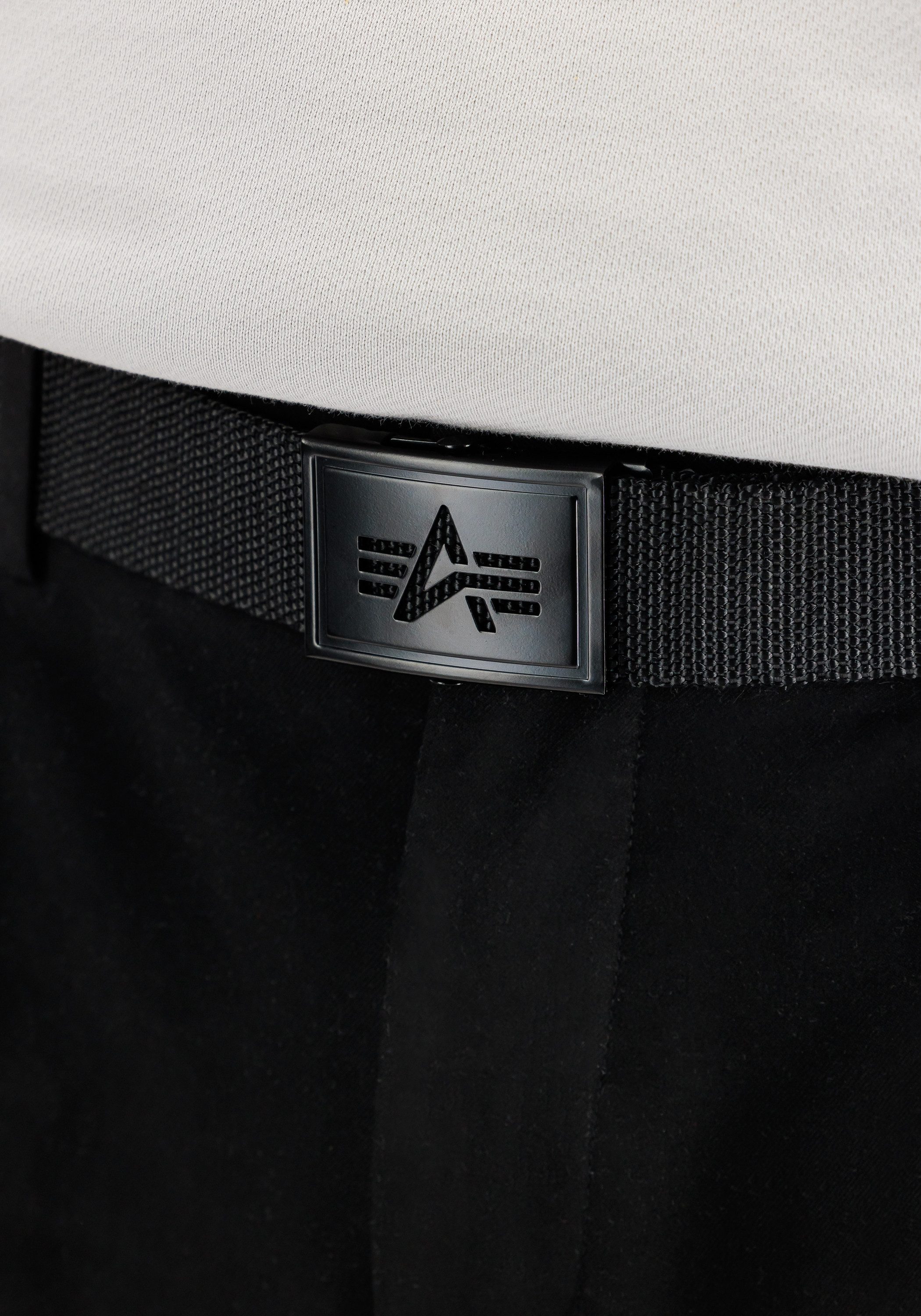 Alpha Industries Ledergürtel Heavy Duty Logo Belt