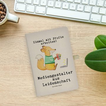Mr. & Mrs. Panda Notizbuch Mediengestalter Leidenschaft - Transparent - Geschenk, Designer, Klad Mr. & Mrs. Panda, Personalisierbar