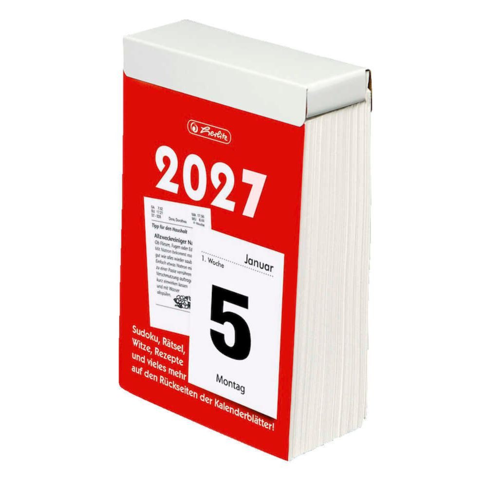Herlitz Abreißkalender Wandkalender 2027 Gr.5 (8,1 x 10,6cm) - 1tlg