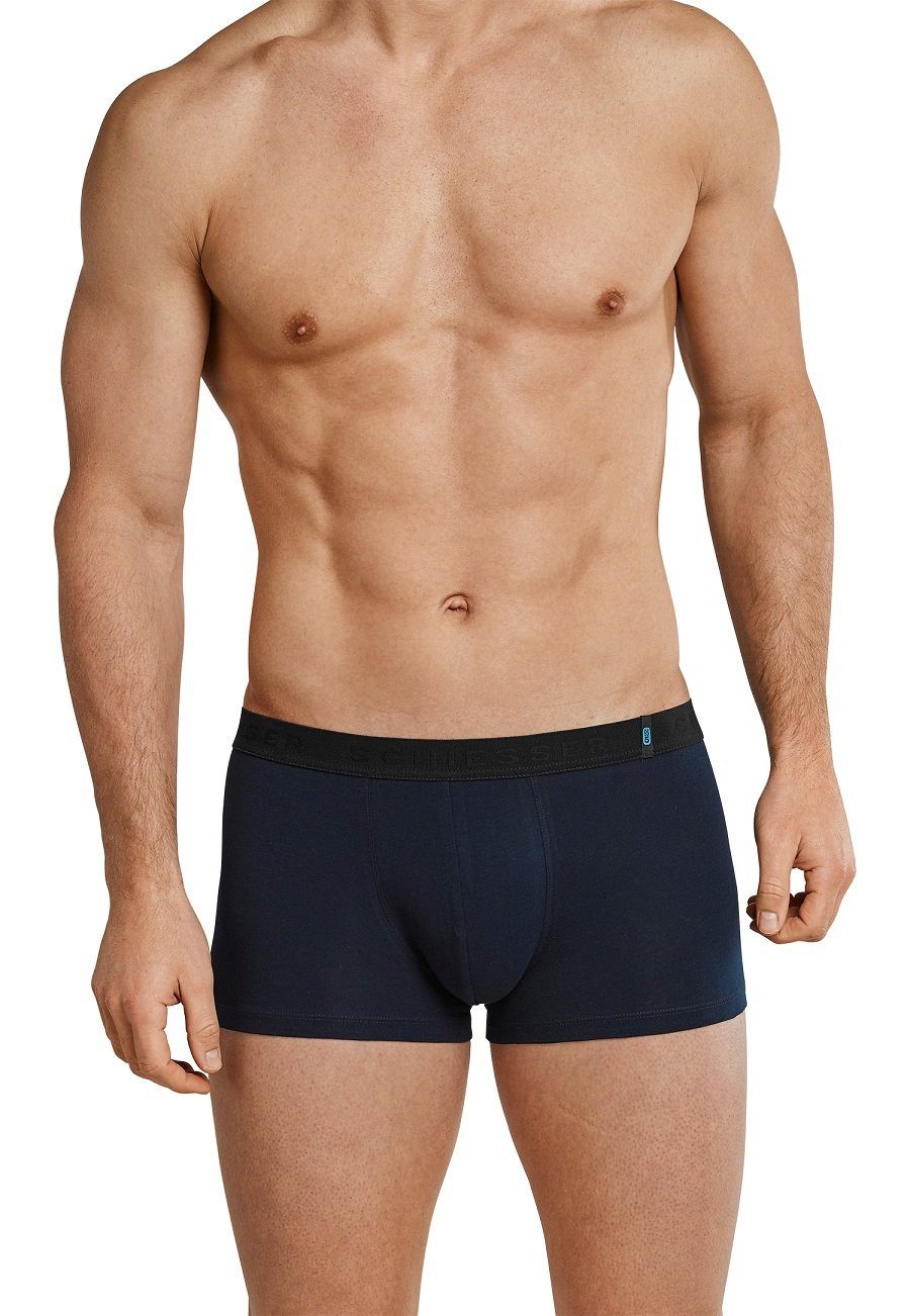 Schiesser Boxershorts 110291 – Jersey, 2er Pack Schwarz, Größe XXL