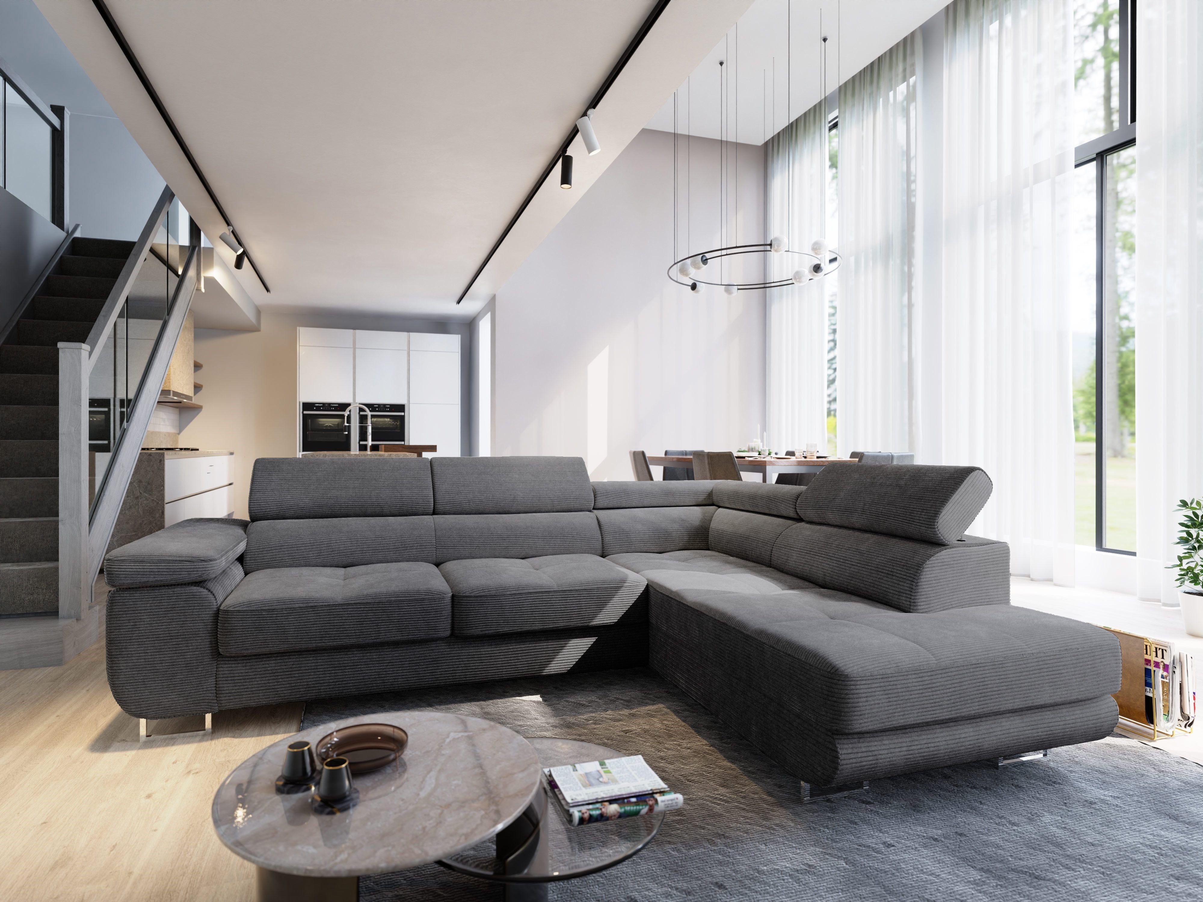 Masseno Ecksofa APIRO mit Schlaffunktion L-Form, günstig online kaufen