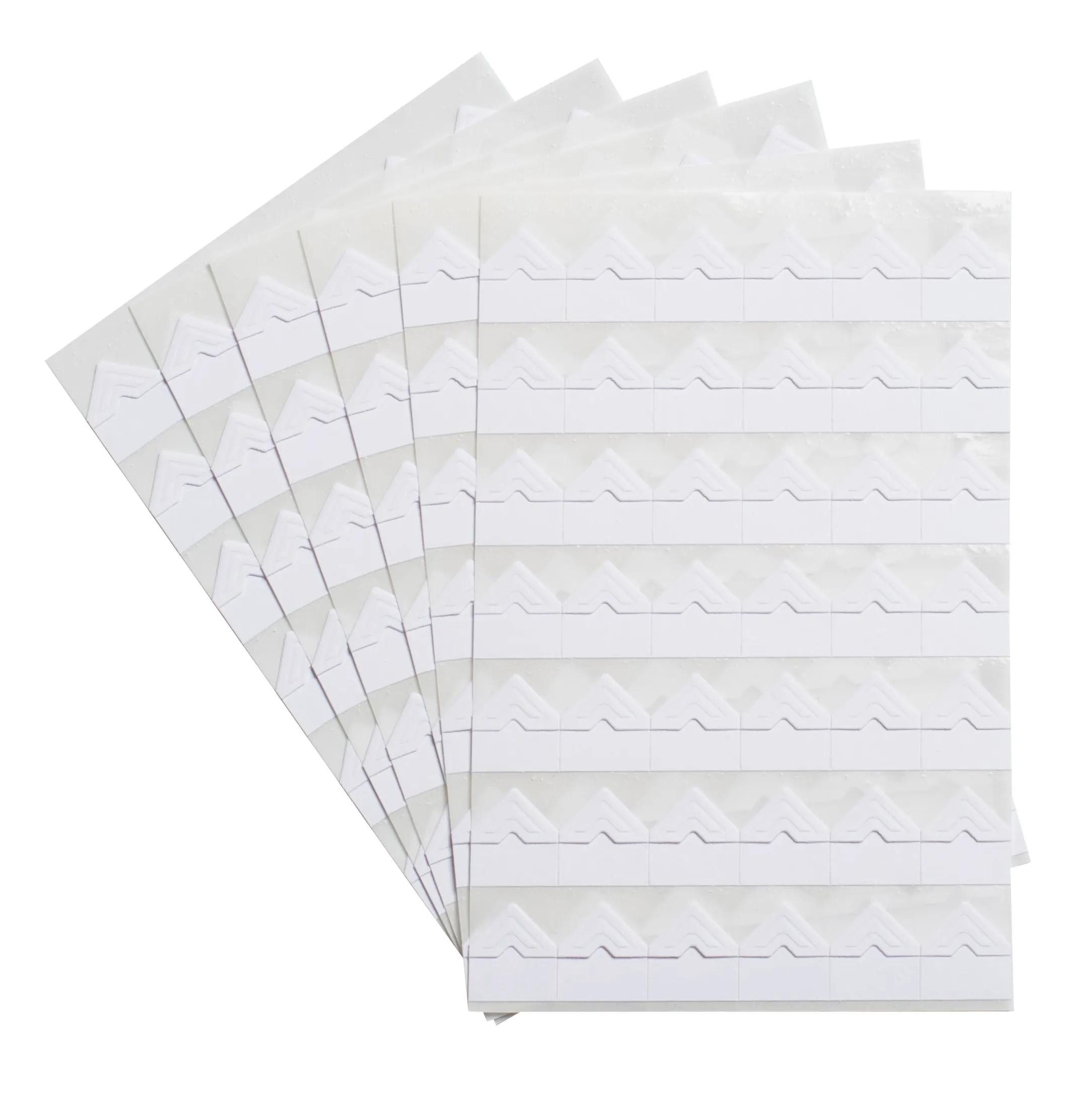 EXACOMPTA Klebestreifen 12x Packung mit 252 dekorativen Fotoecken - Weiß 12994E Selbstklebend