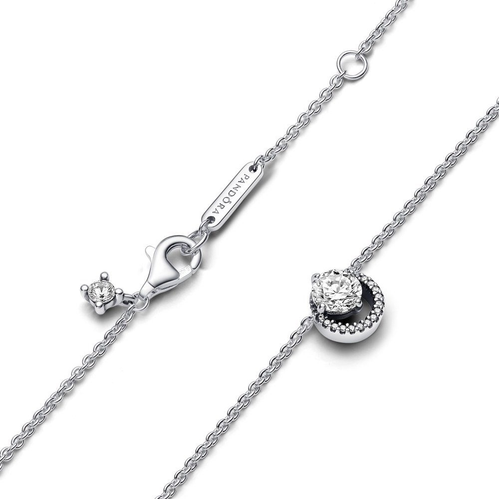 Pandora Collier Pandora Timeless Halskette Funkelnder runder Heiligenschein 391174C01-