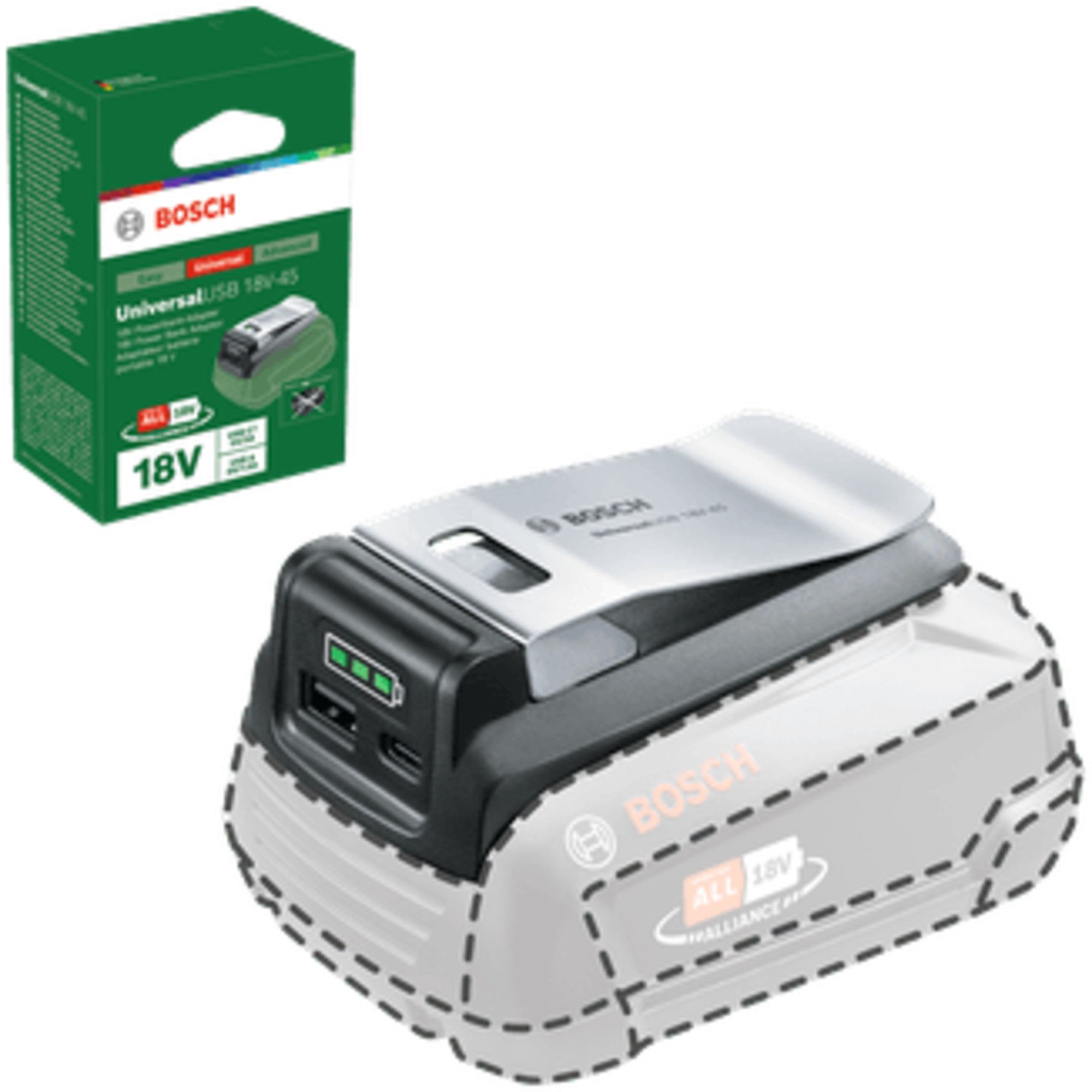Bosch Professional Bosch Heimwerken & Garten Akku-Adapter-Ladegerät Werkzeug-Akku-Ladetechnik (POWER FOR ALL ALLIANCE)
