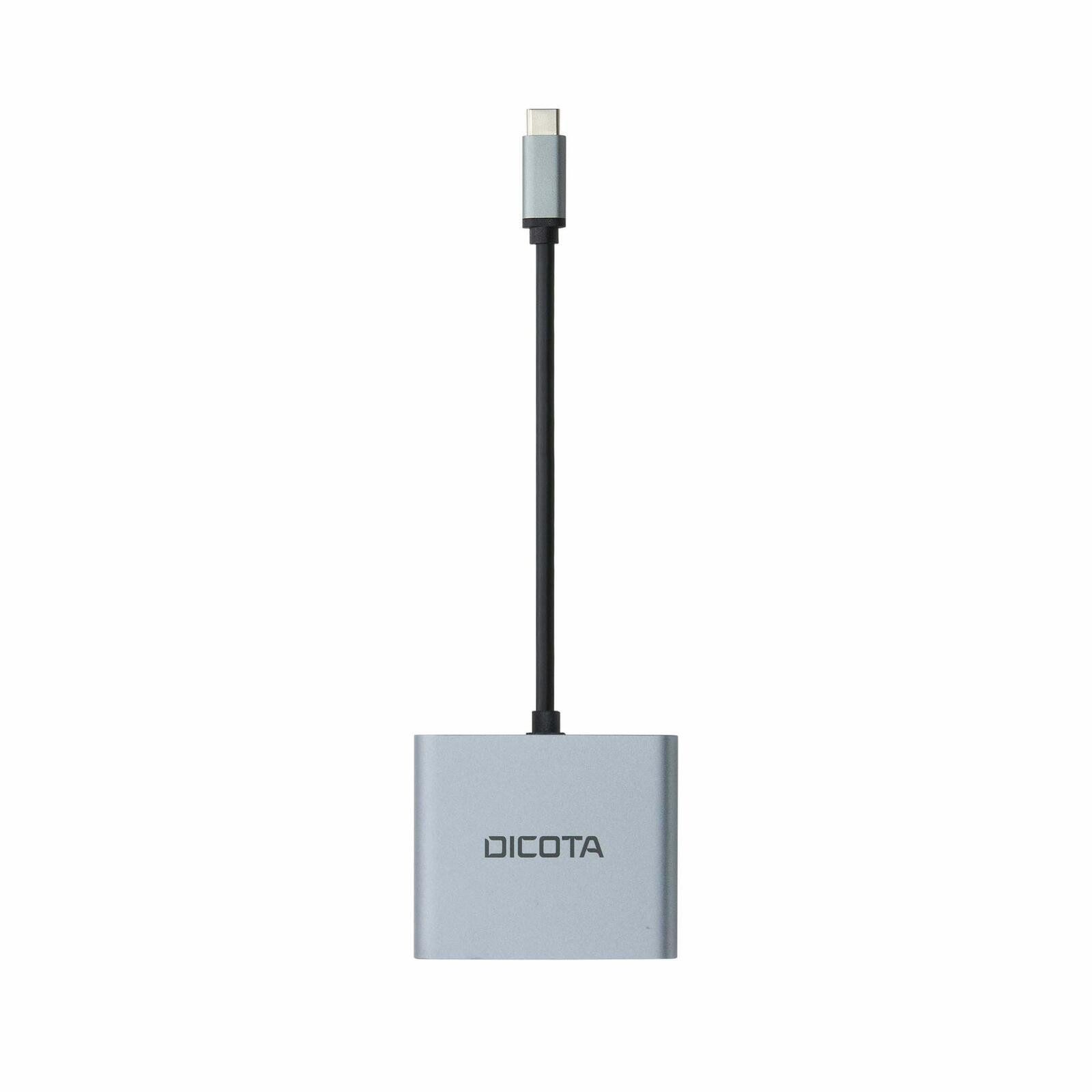 DICOTA Laptop-Dockingstation USB-C Mobile 4-in-1 Mini Docking Station 4K HDMI P