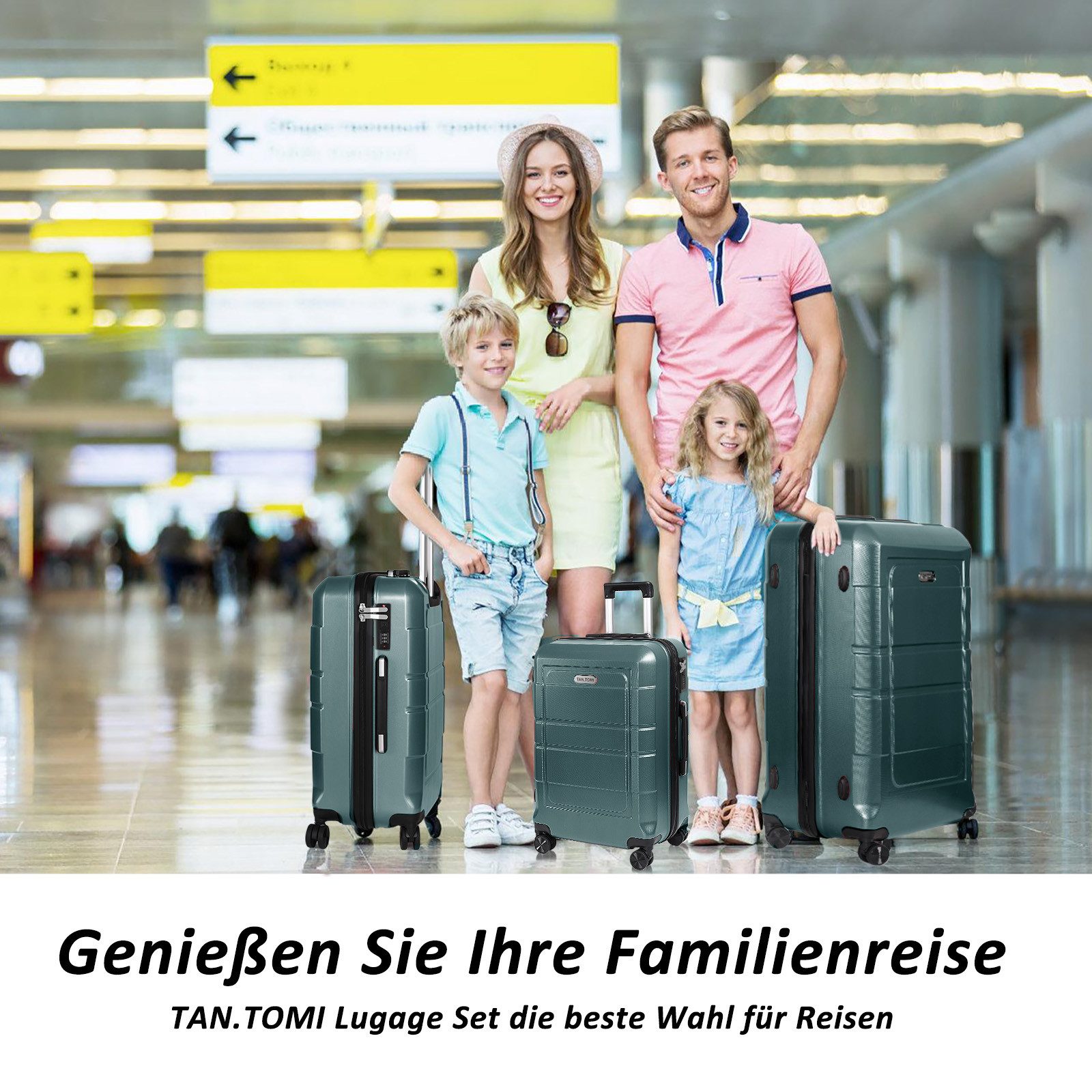 TAN.TOMI Handgepäckkoffer Trolley Hartschalenkoffer Hard Shell Hartschalenk günstig online kaufen