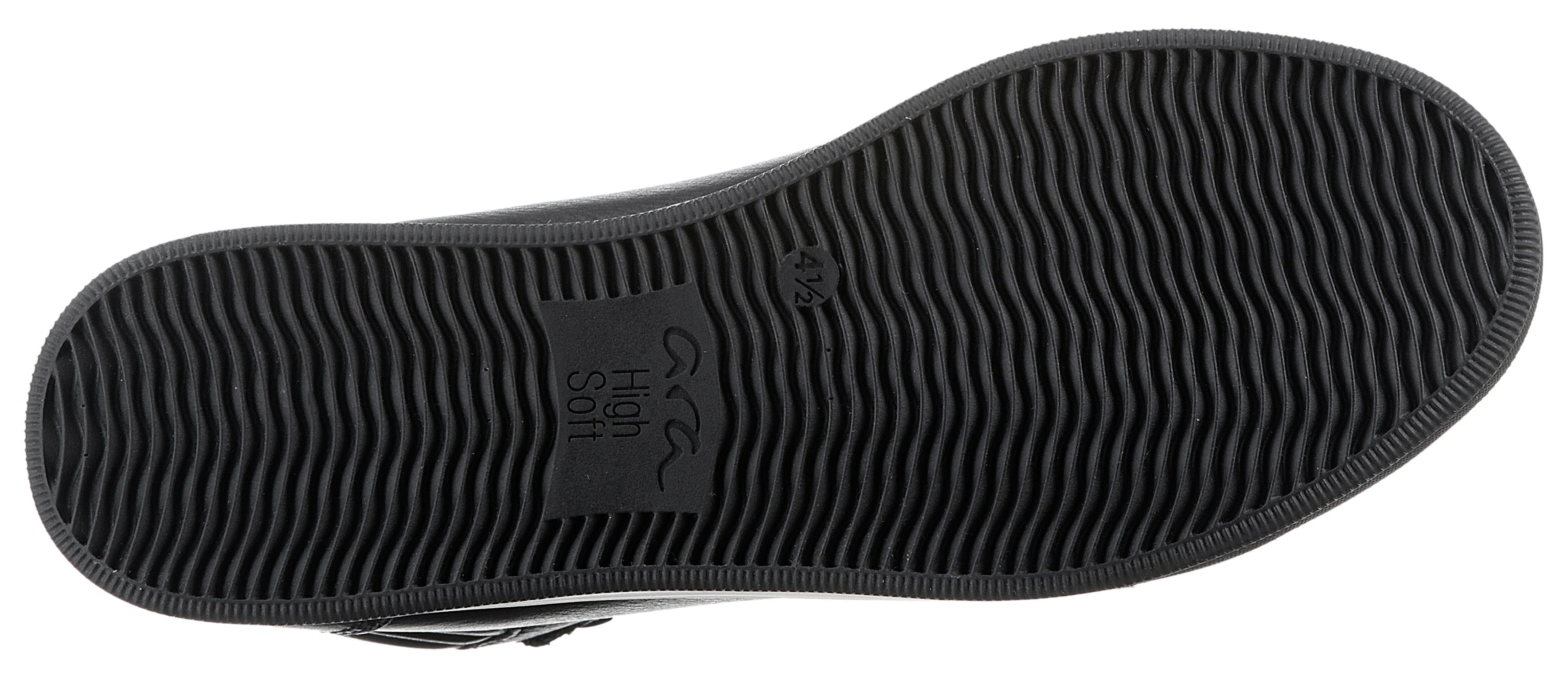 Ara ROM Schnürboots, Keilabsatz, High Top-Sneaker, Freizeitschuh in Schuhweite G = weit