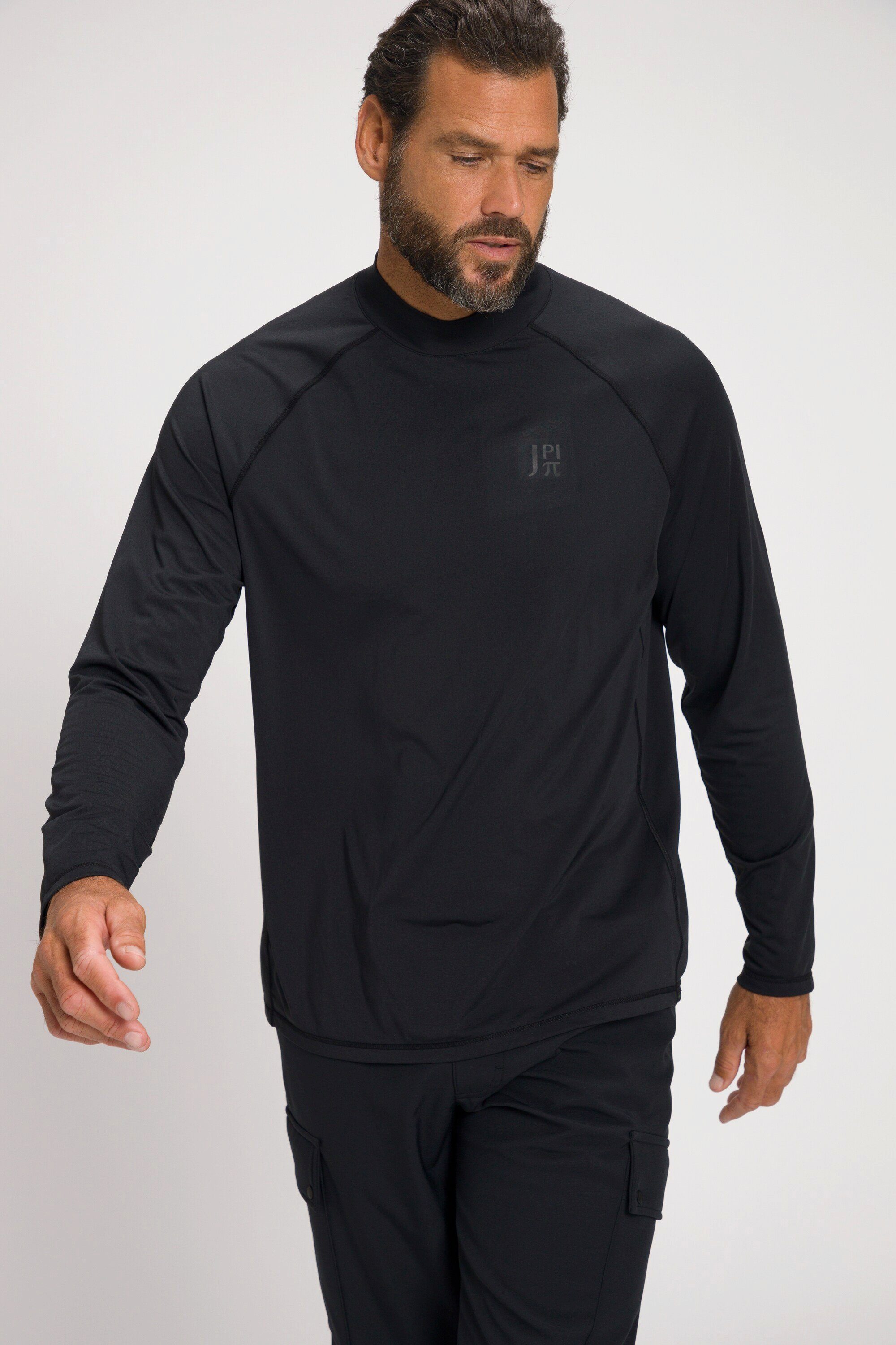 JP1880 T-Shirt Langarmshirt Fitness Stehkragen Print