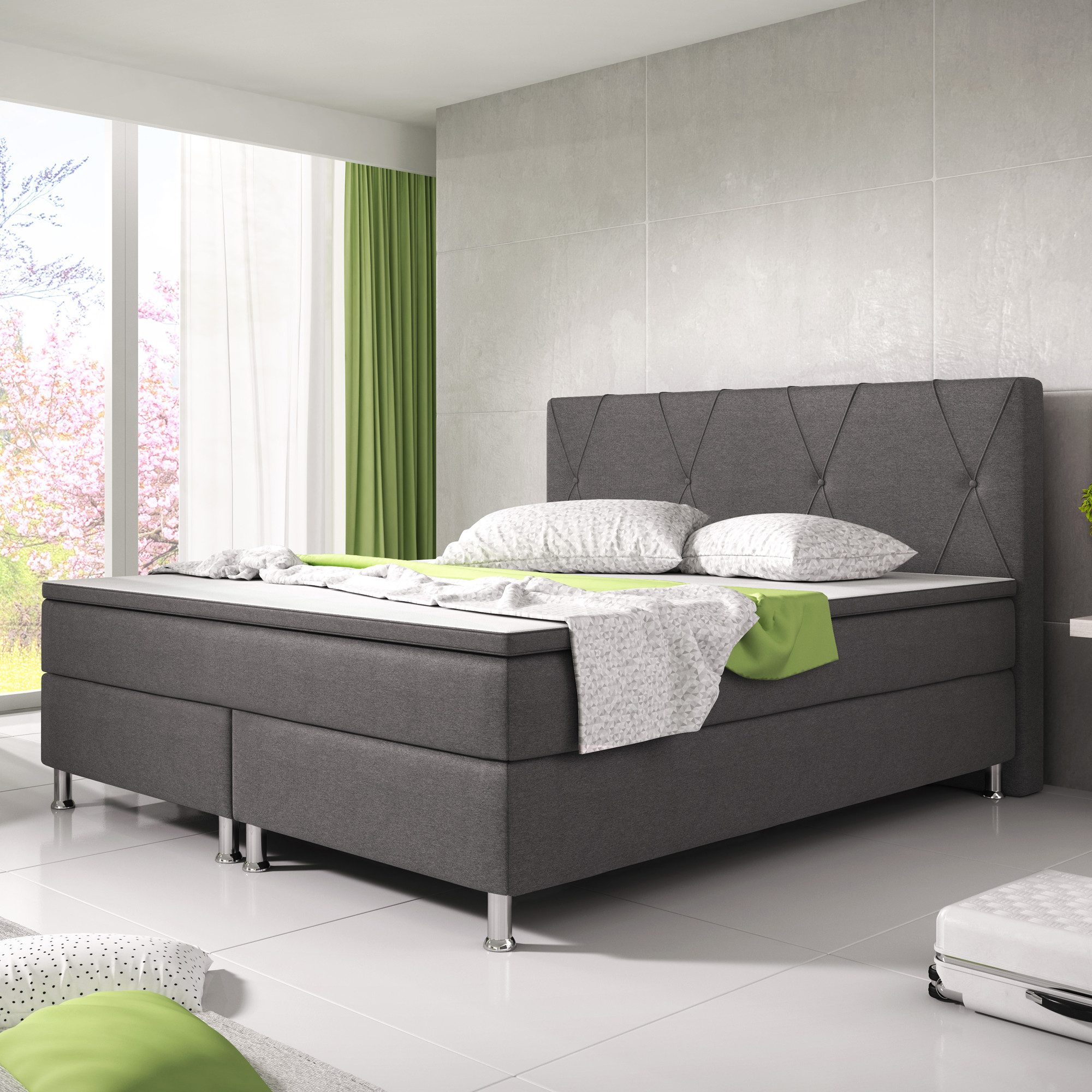 interbed Boxspringbett inkl.7 Zonen Taschenfedekernmatratze mit günstig online kaufen
