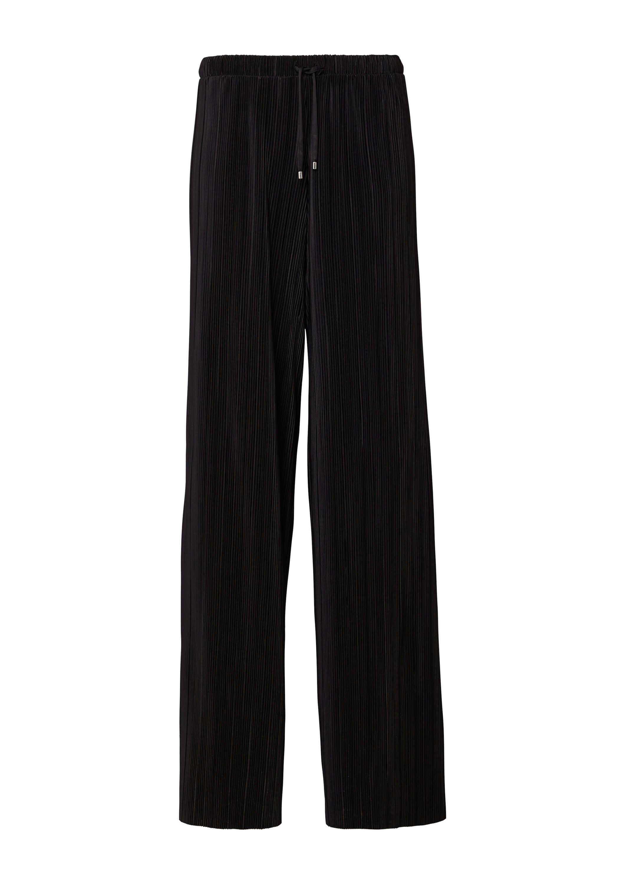 s.Oliver Chinos Hose Plissierte Wide-Leg-Hose im Relaxed Fit günstig online kaufen