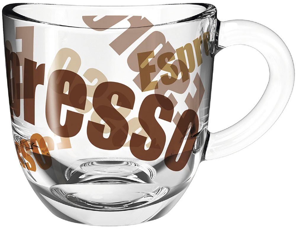 LEONARDO Espressotasse NAPOLI, 6-tlg., Glas, 80 ml, 6-teilig