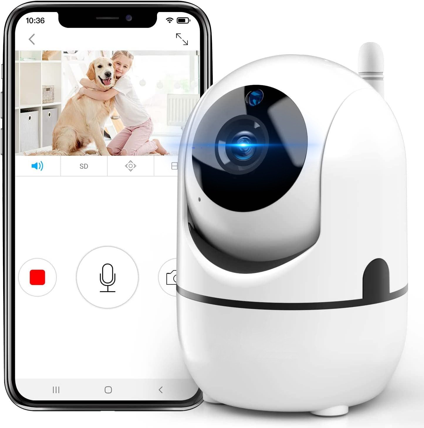 Babyphone Baby Monitor mit Kamera Wlan Überwachungskamera Bewegungserkennung