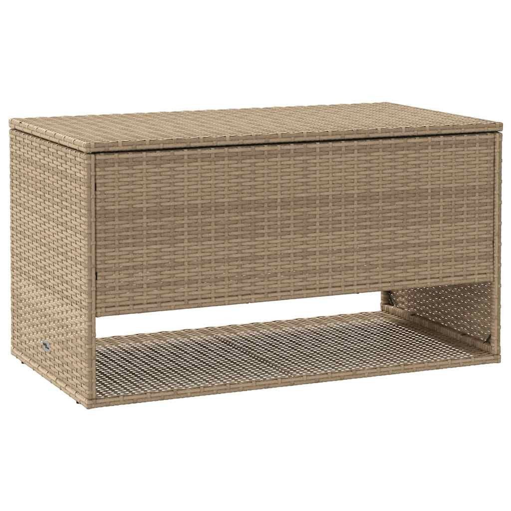 vidaXL Auflagenbox NA Outdoor-Kissenbox Beige 100x55x55,5 cm Polyrattan