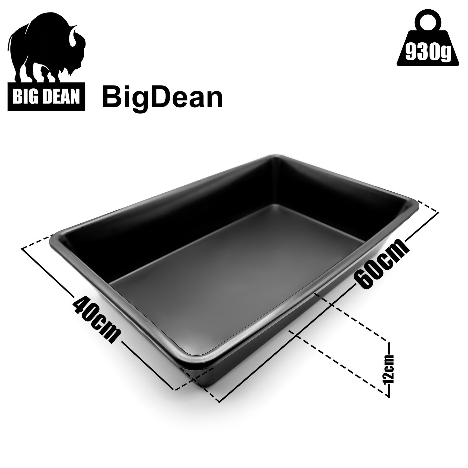 BigDean Allzweckkiste Wanne aus Kunststoff 60x40x12 cm multifunktional einsetzbar (Packung, 1 St., Wanne), Multifunktional, Katzenklo, Mörtelwanne, Pflanzwanne