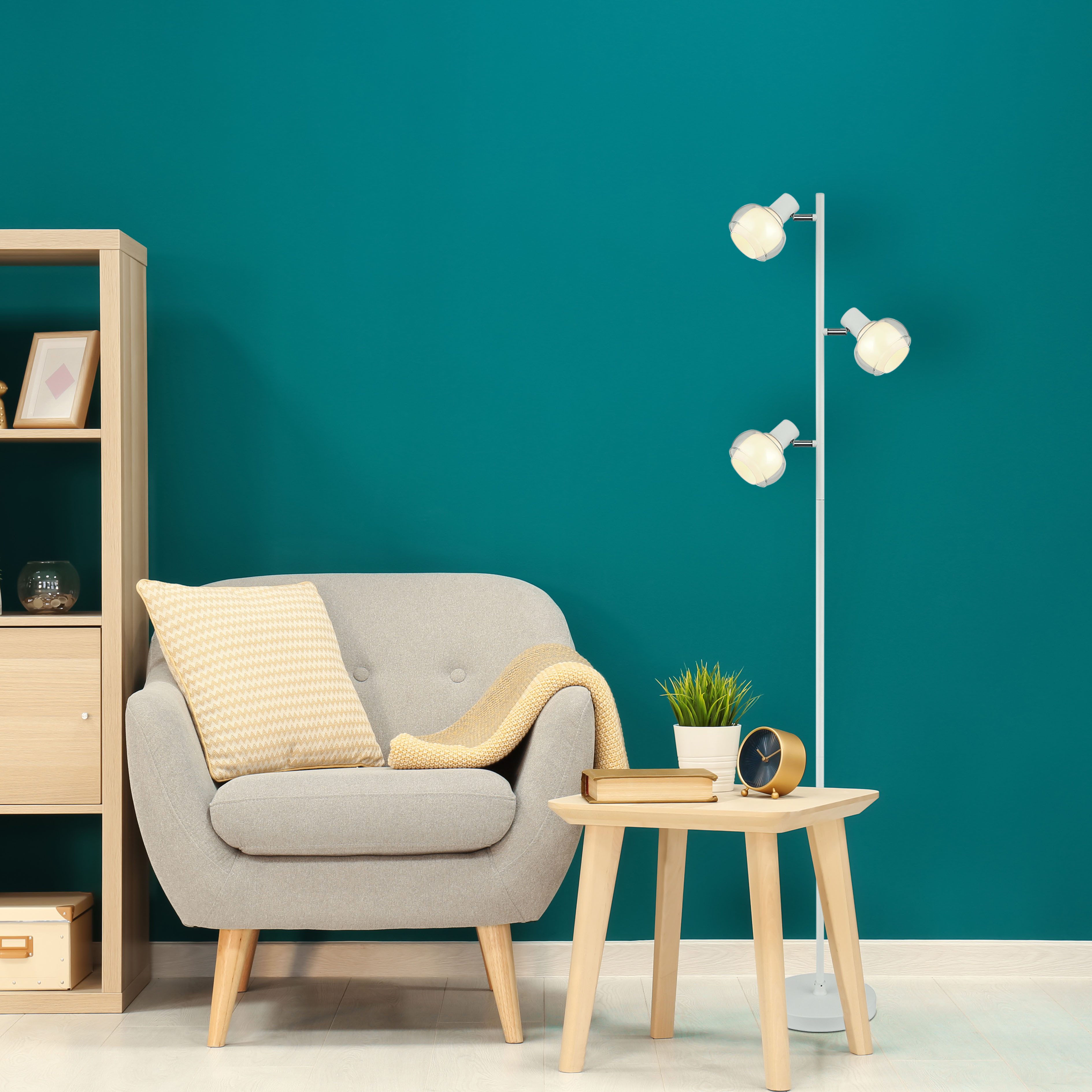 GLOBO LIGHTING Stehlampe TOKKI, ohne Leuchtmittel, Stehlampe Wohnzimmer Schlafzimmer Flur Design-Leuchte