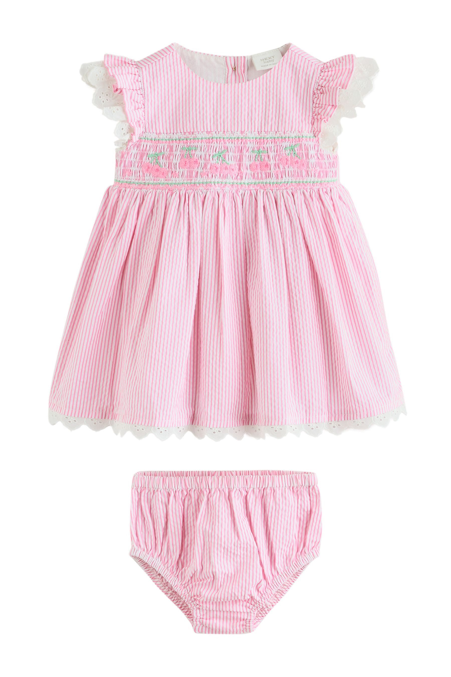 Next Blusenkleid Gewebtes Baby-Kleid und Höschen im 2er-Set (2-tlg)