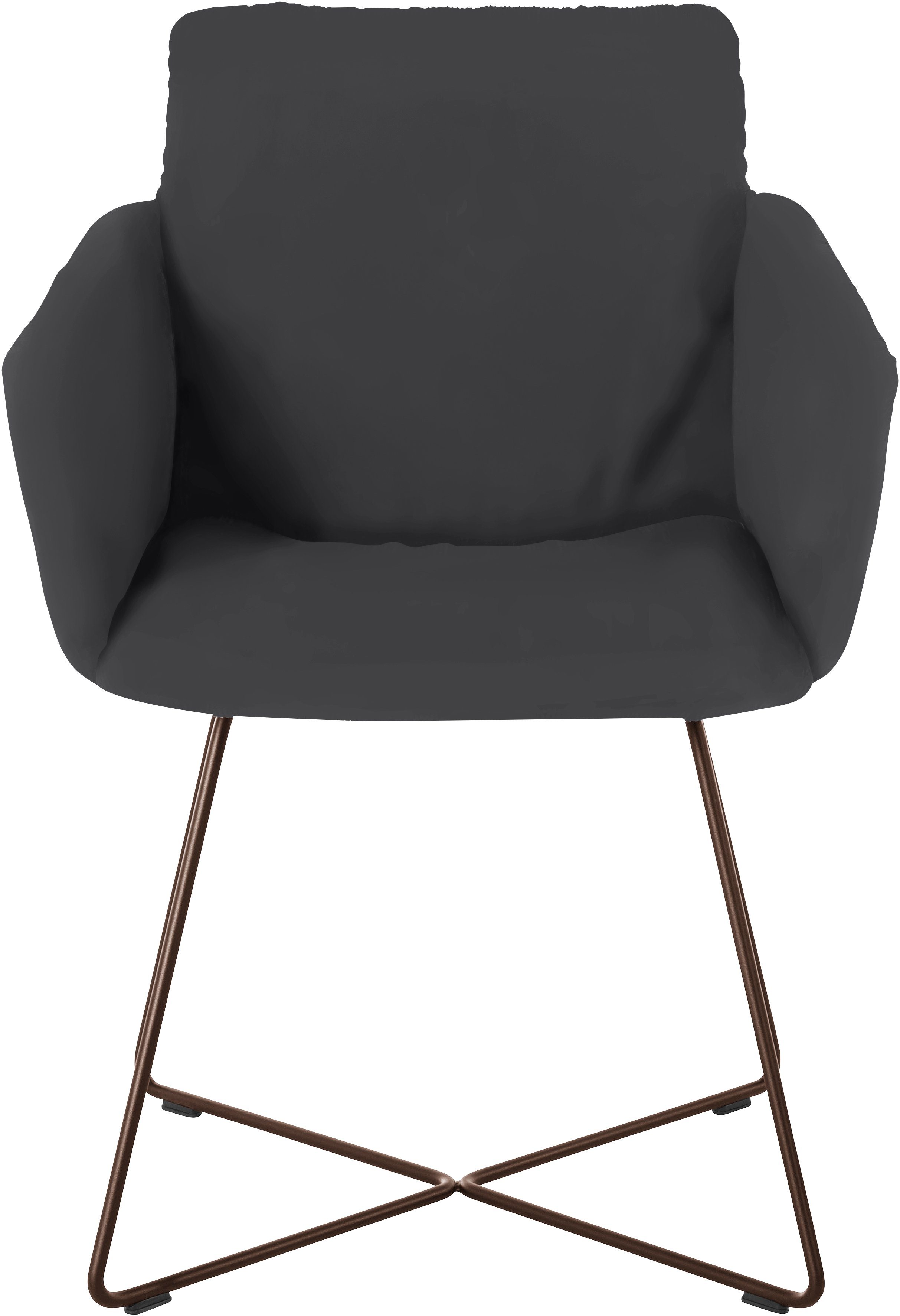 W.SCHILLIG Armlehnstuhl jakob, mit Drahtrohrgestell in Bronze pulverbeschichtet